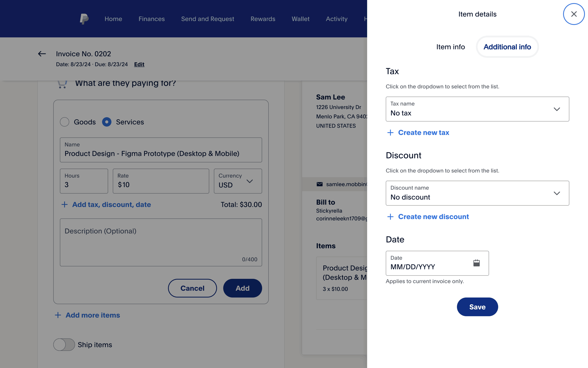 PayPal Web Finance interface screenshot 7