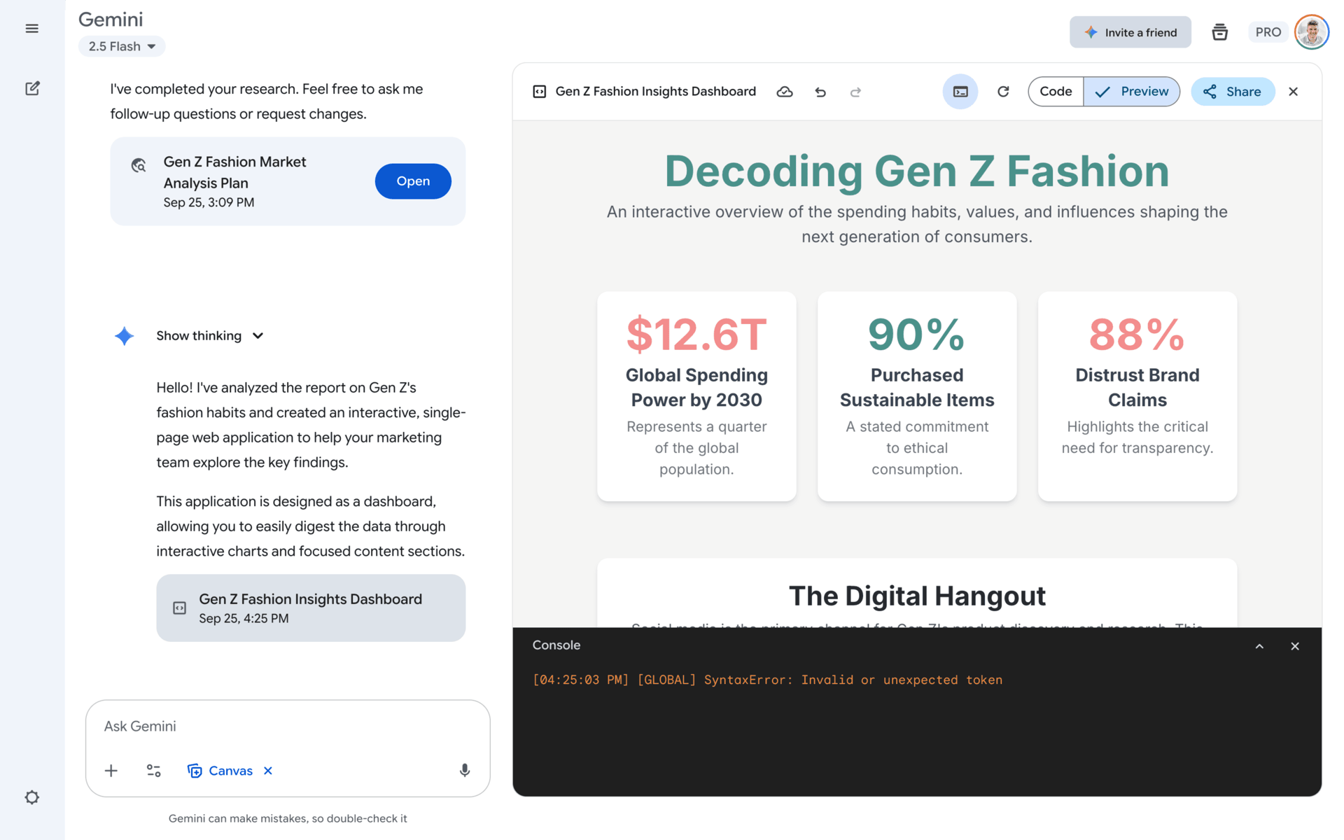 Google Gemini Web AI interface screenshot 7
