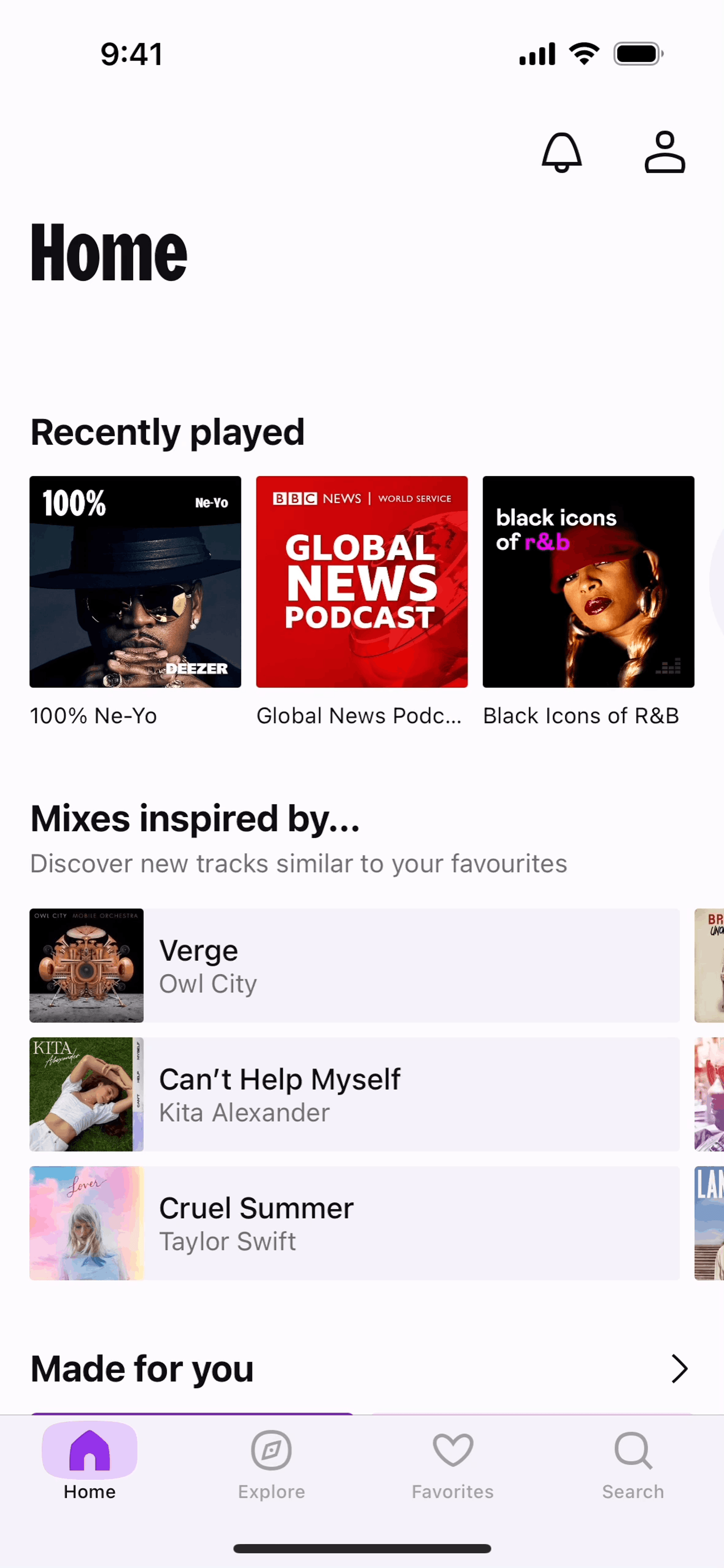 Deezer iOS Entertainment interface screenshot 12
