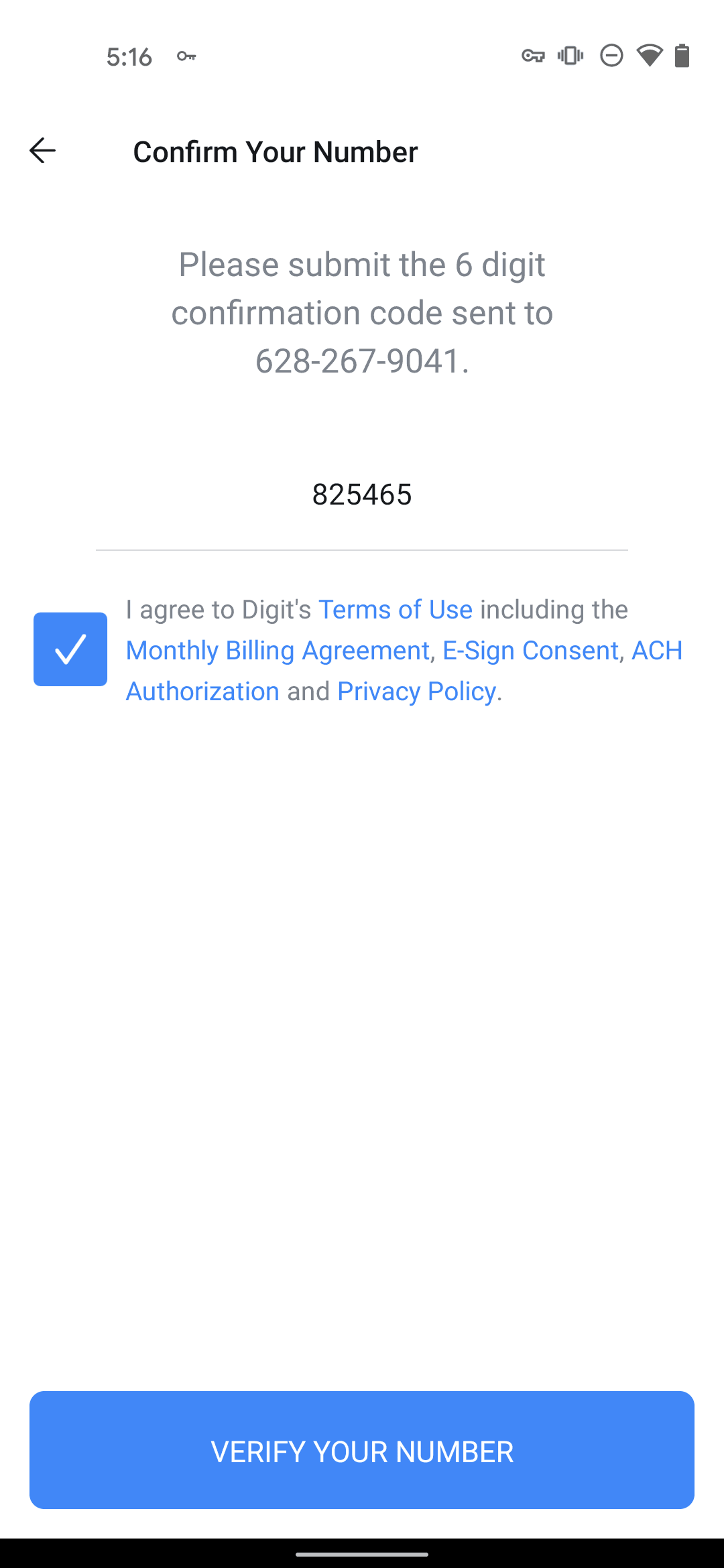 Digit Android Finance interface screenshot 7