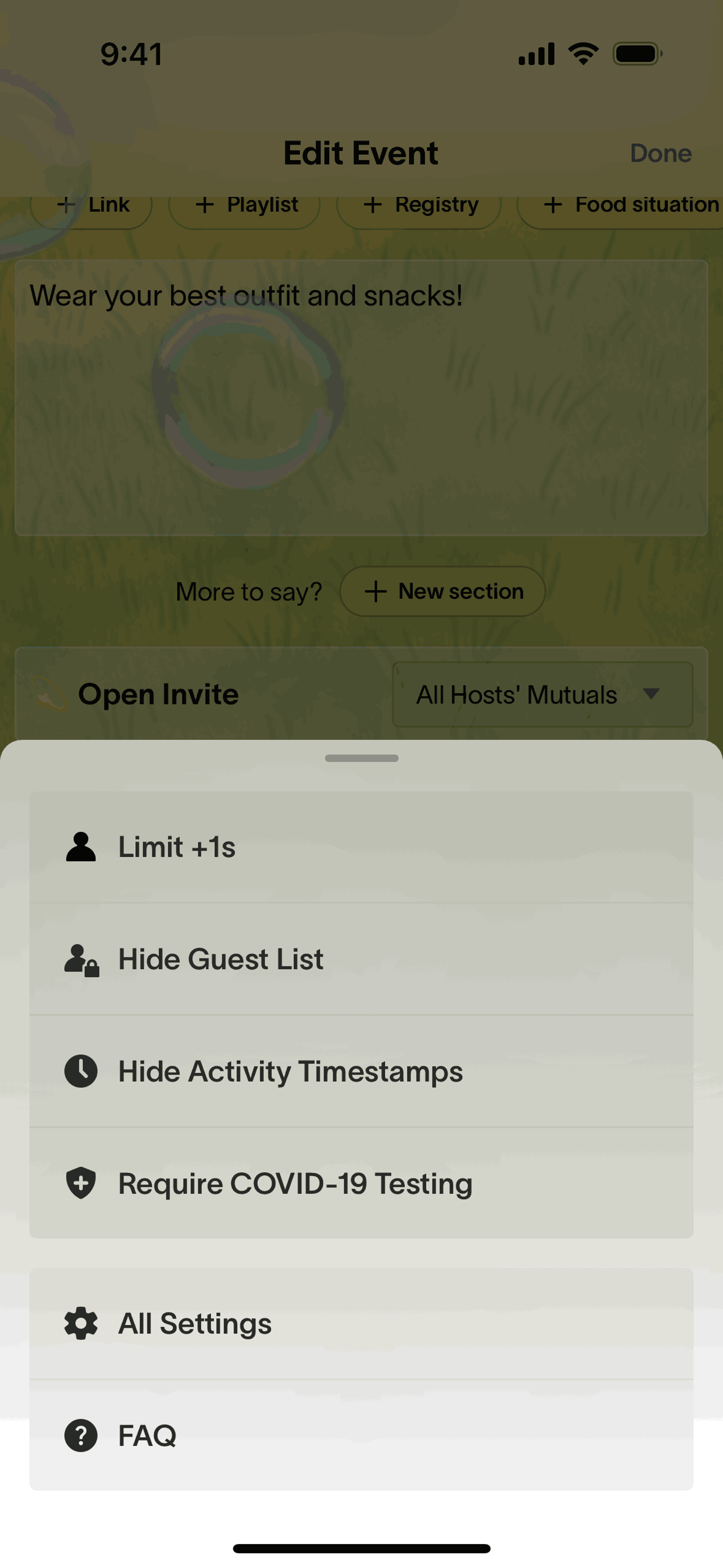 Partiful iOS Lifestyle interface screenshot 19