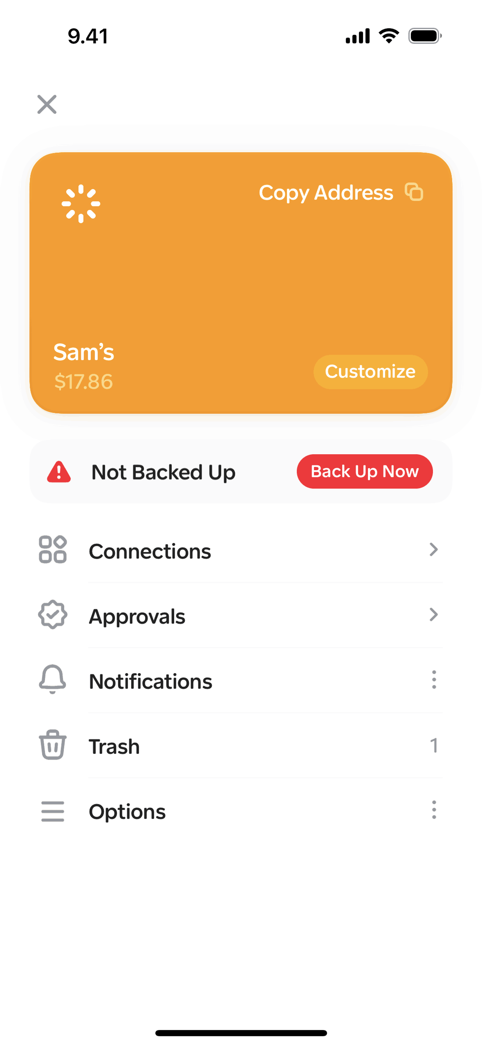 Family iOS Crypto & Web3 interface screenshot 22