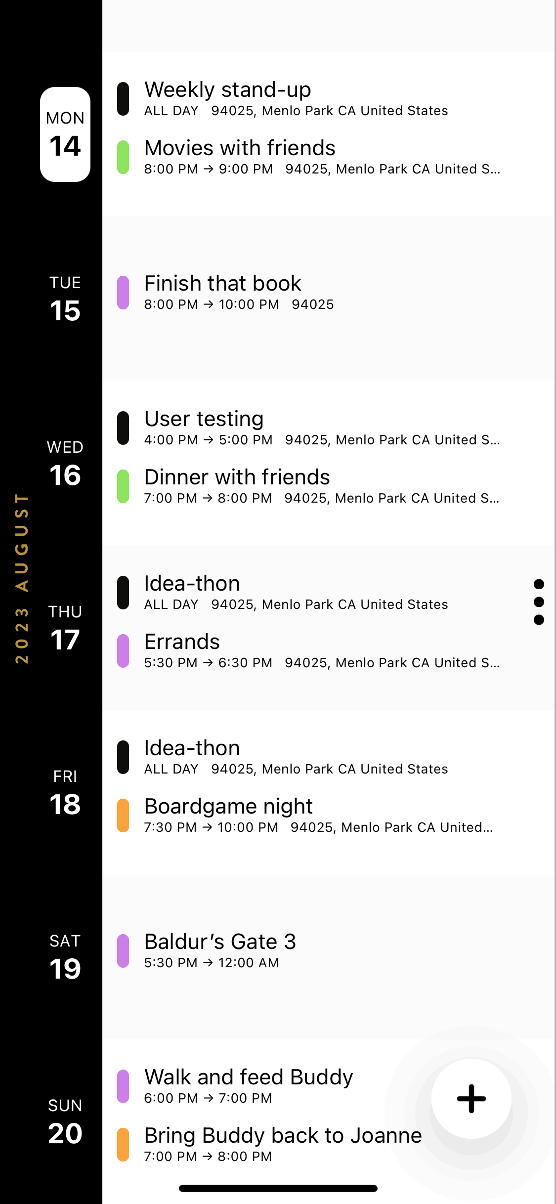 Timepage iOS Productivity interface screenshot 23