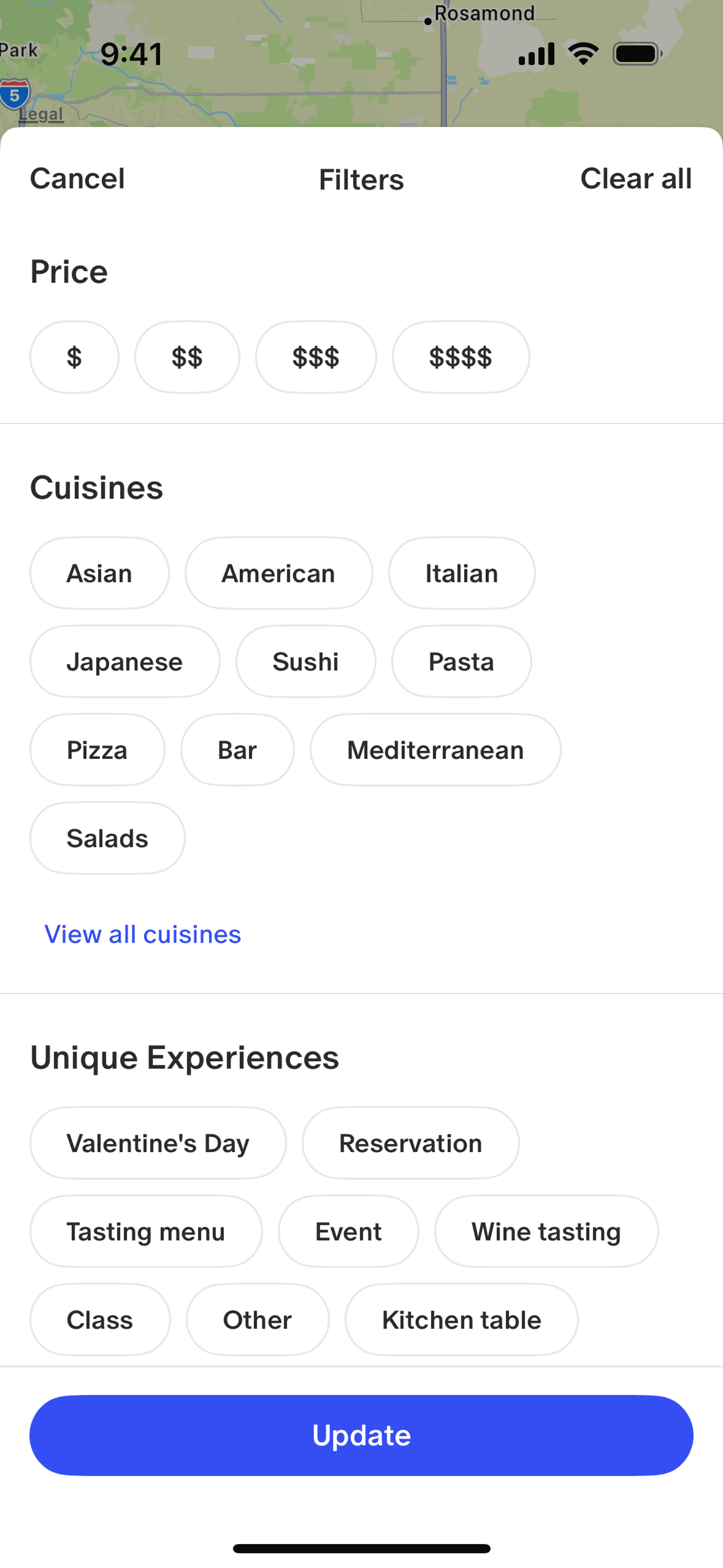 Tock iOS Food & Drink interface screenshot 13