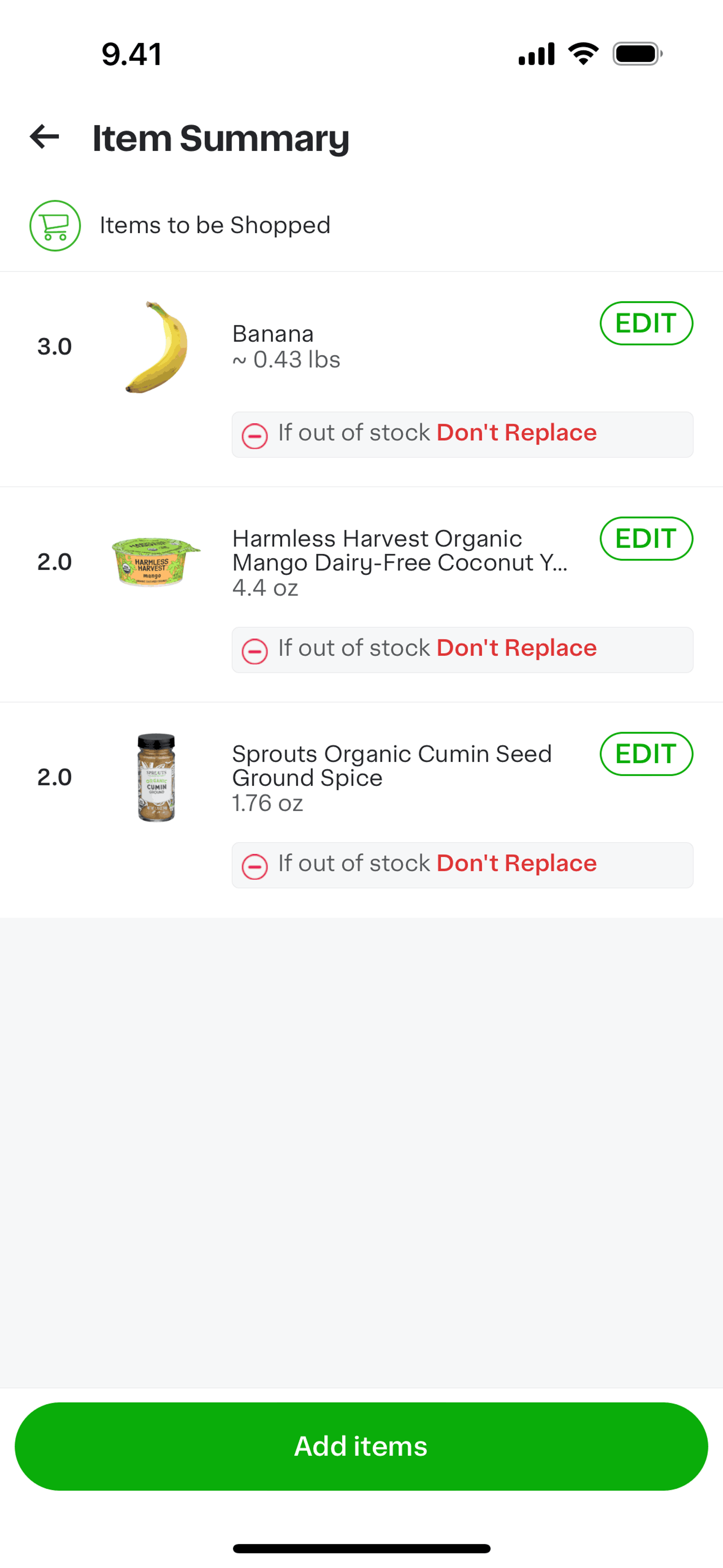 Instacart iOS Shopping interface screenshot 8