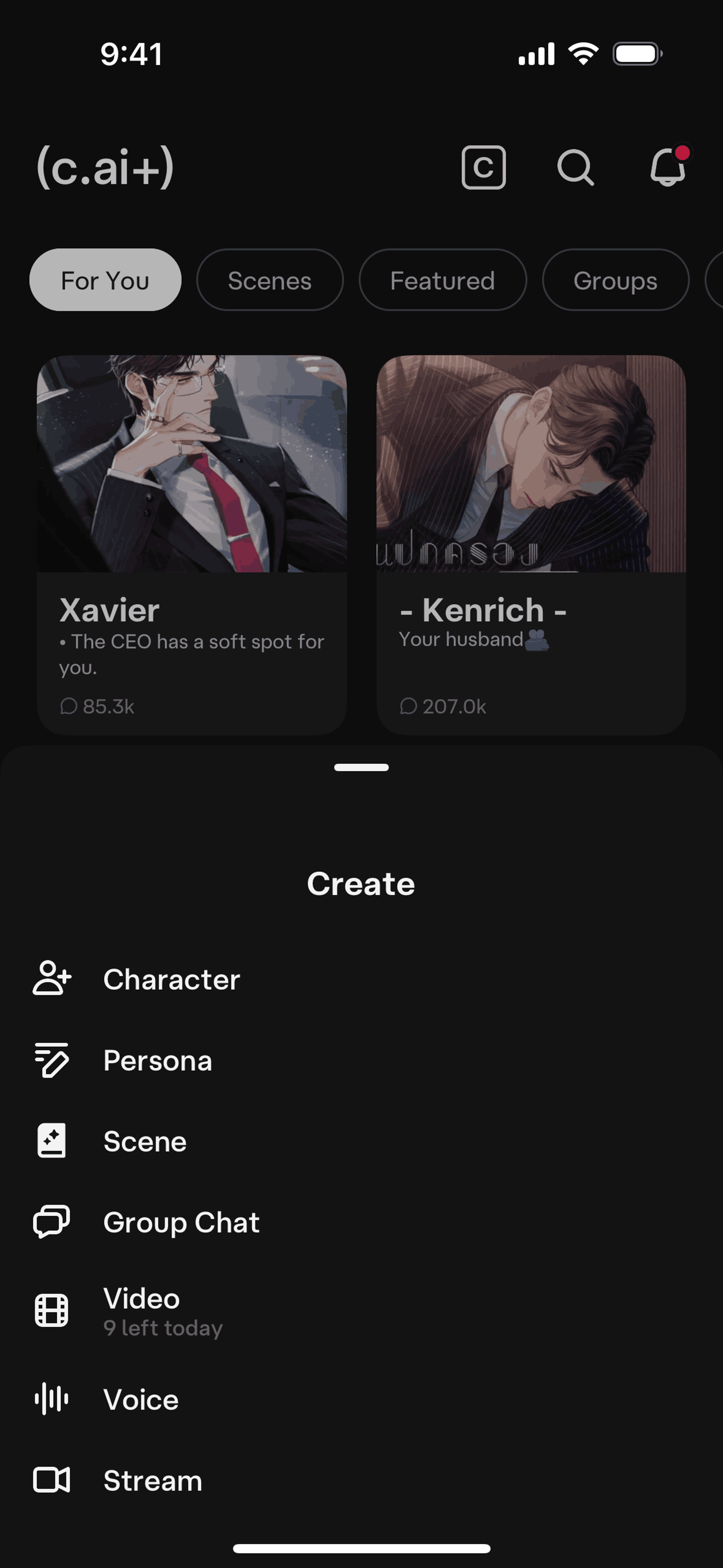 Character AI iOS AI interface screenshot 14