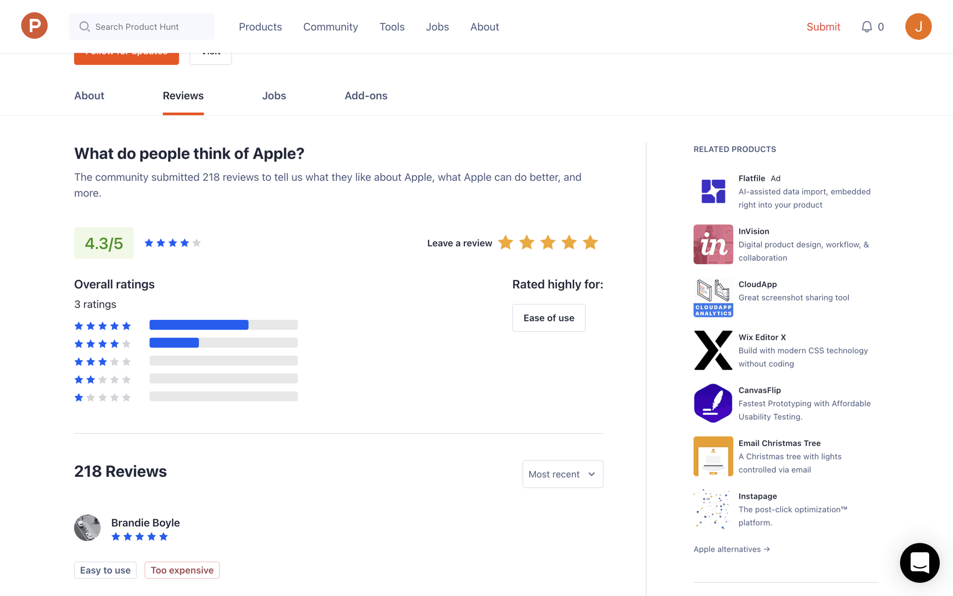 Product Hunt Web Business interface screenshot 11