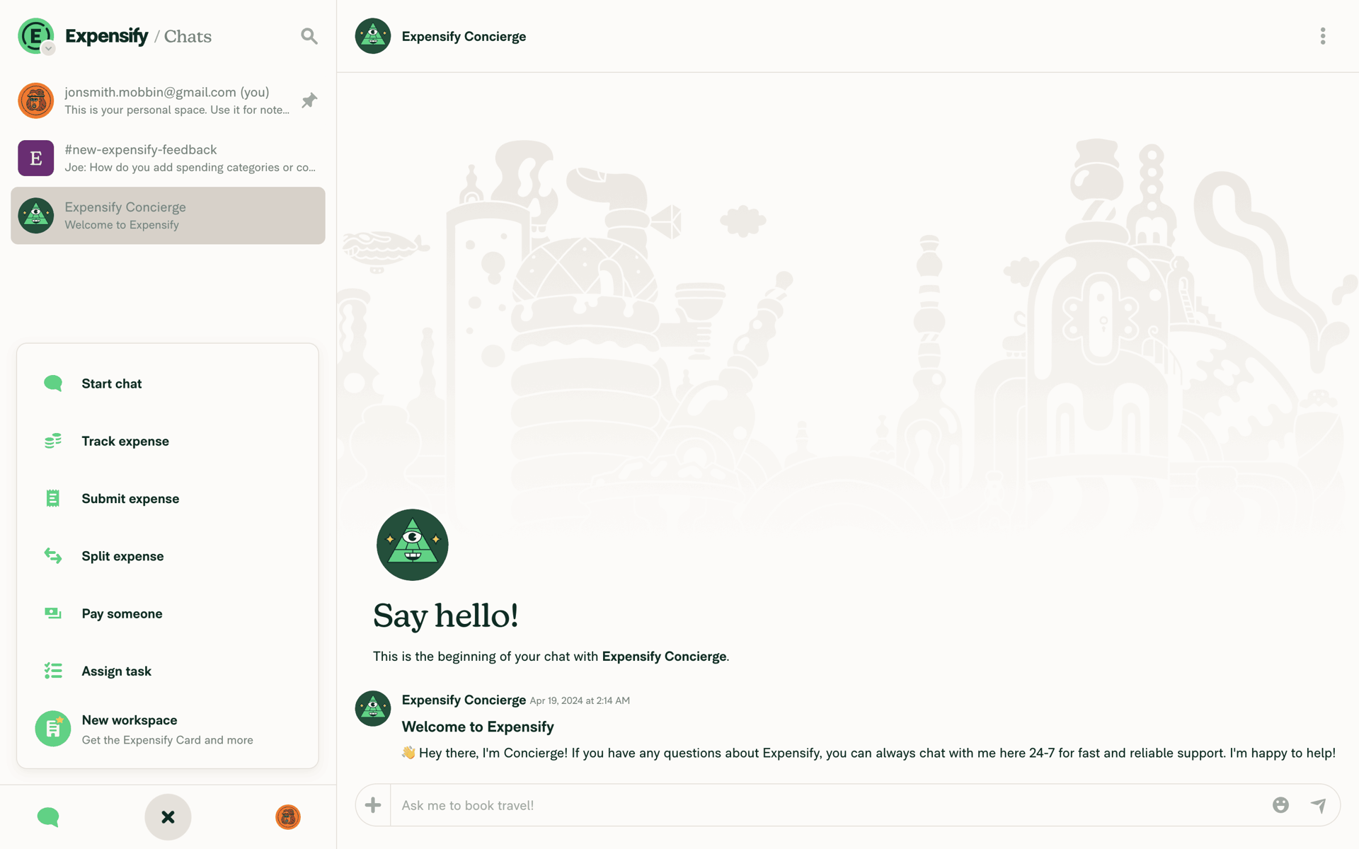 Expensify Web Finance interface screenshot 10