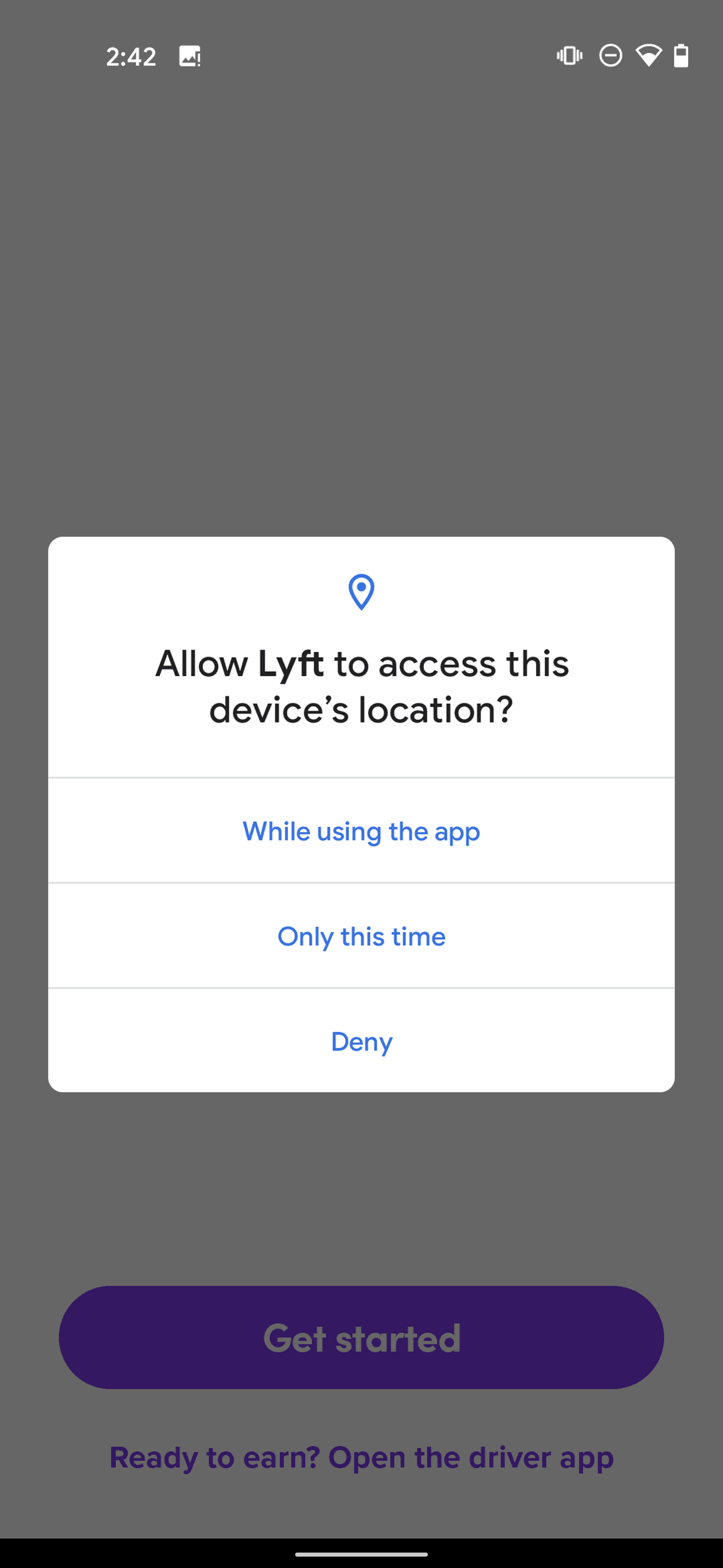 Lyft Android Travel & Transportation interface screenshot 2