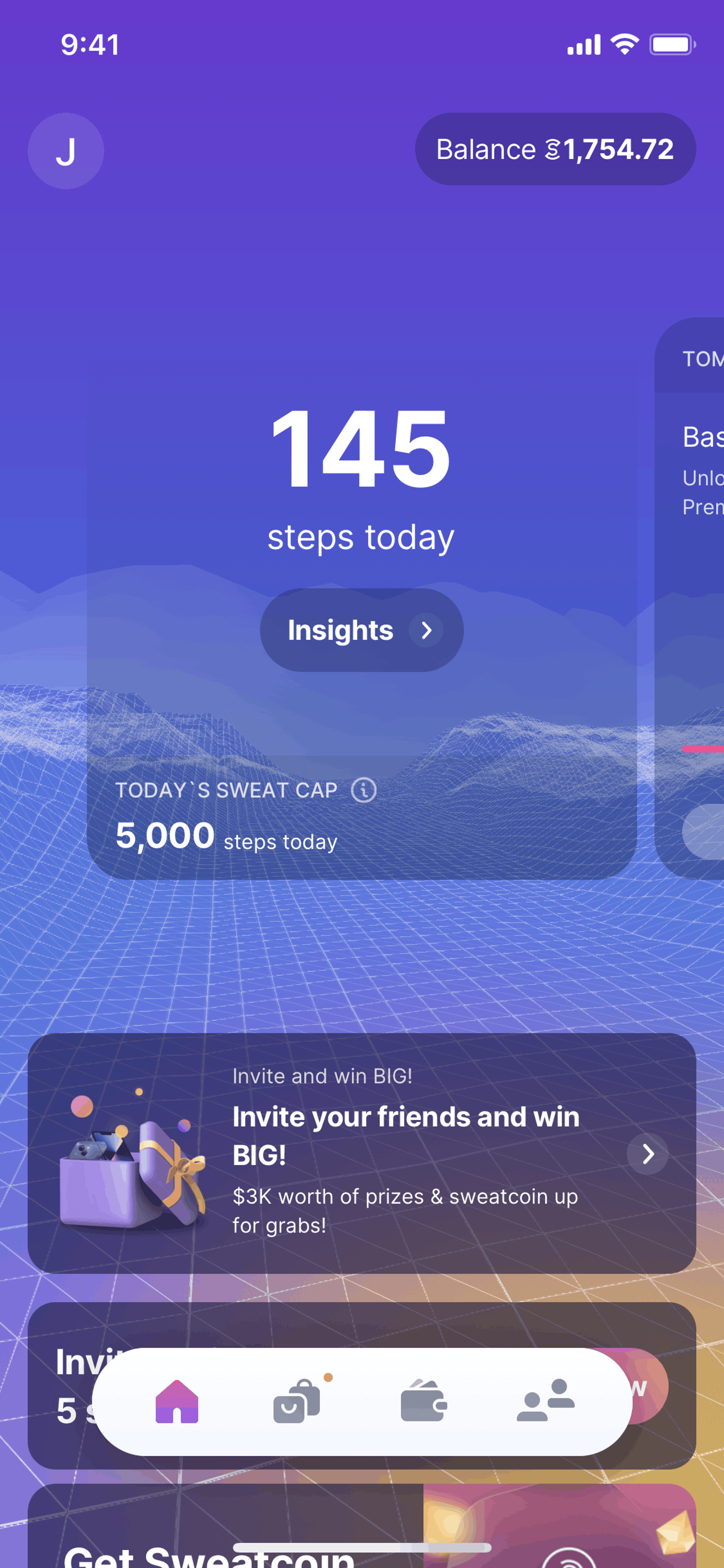 Sweatcoin iOS Health & Fitness interface screenshot 23