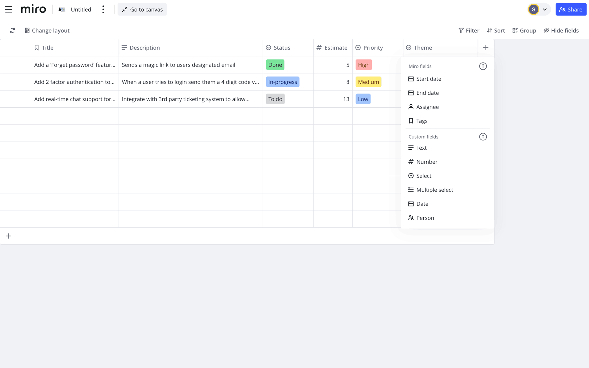 Miro Web Collaboration interface screenshot 12