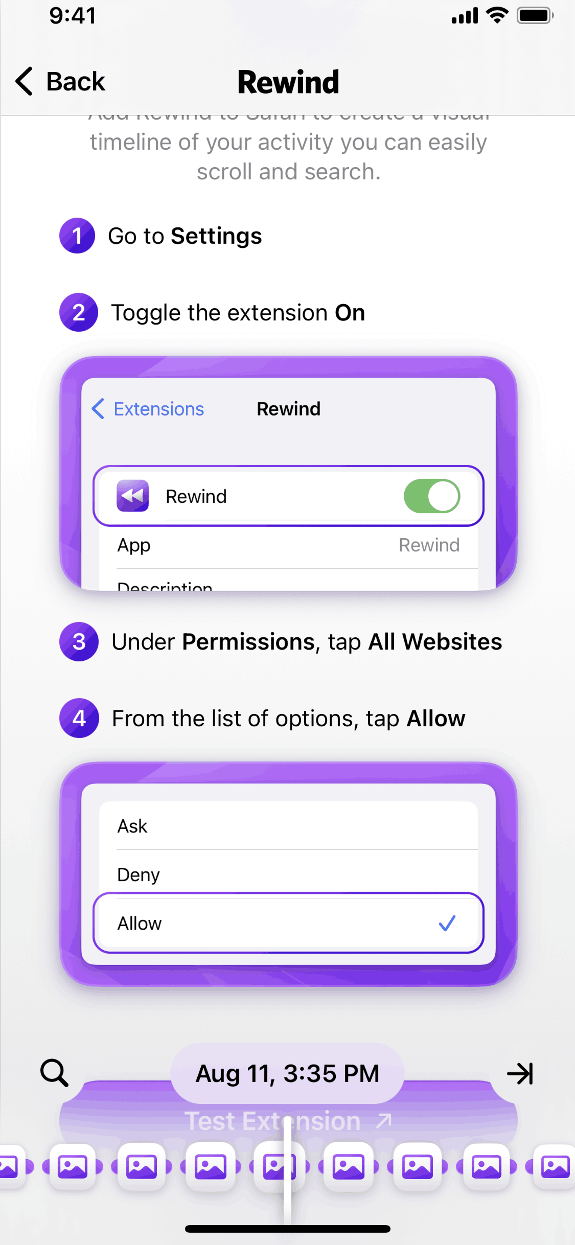 Rewind iOS AI interface screenshot 20
