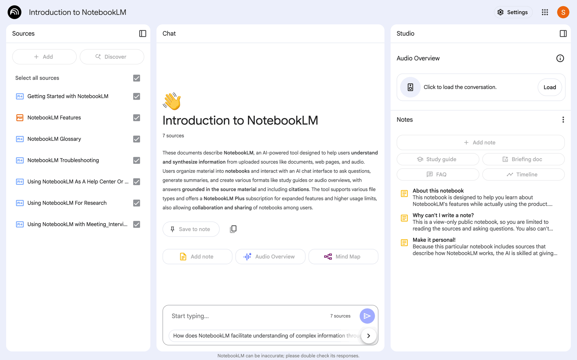 NotebookLM Web AI interface screenshot 19