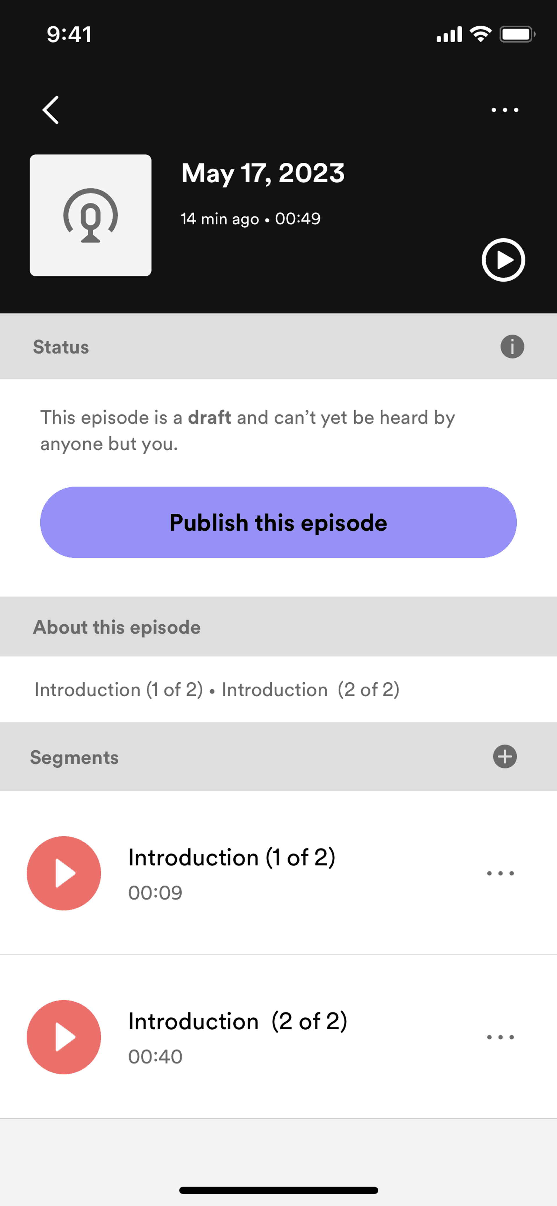 Spotify for Creators iOS Music & Audio interface screenshot 22