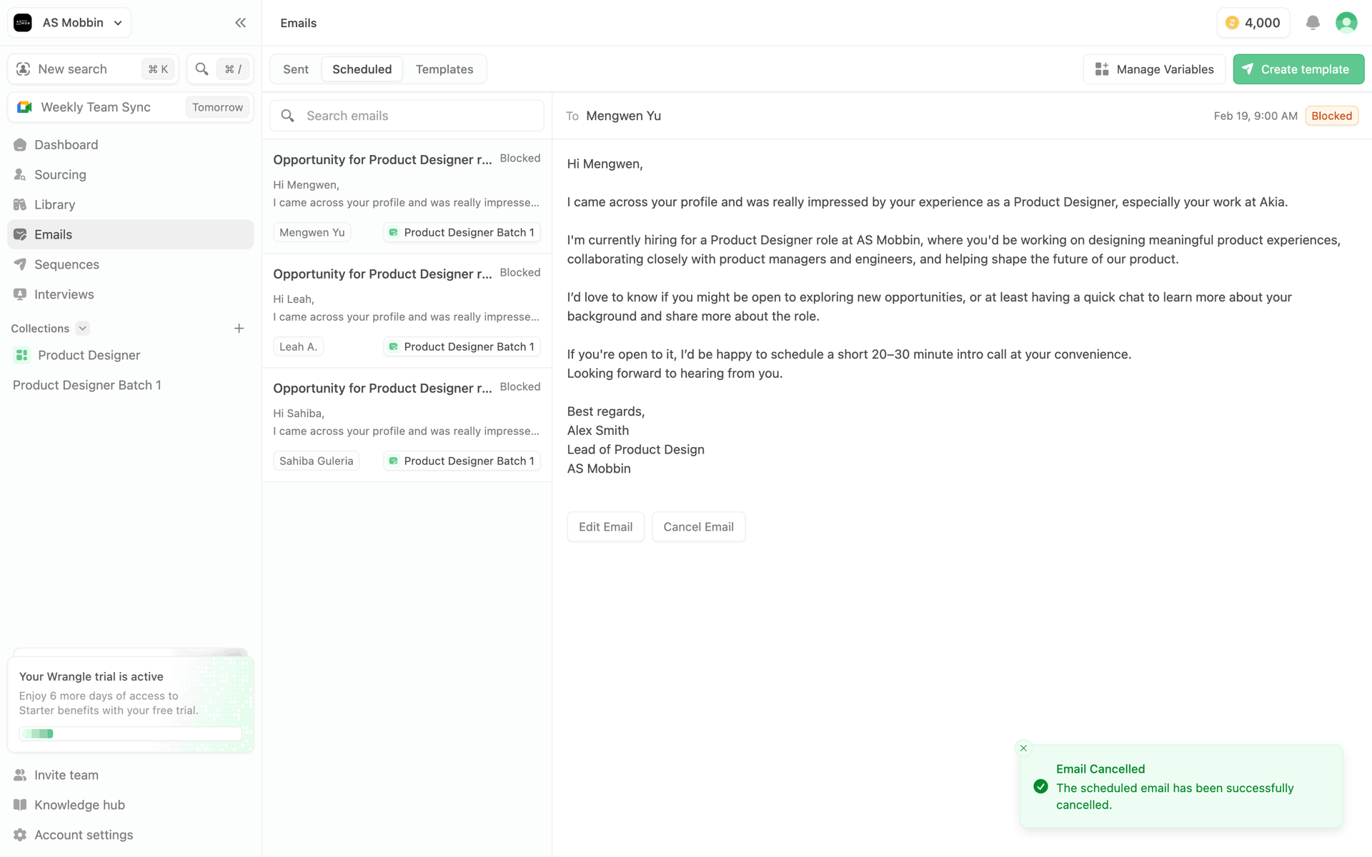 Wrangle Web AI interface screenshot 3