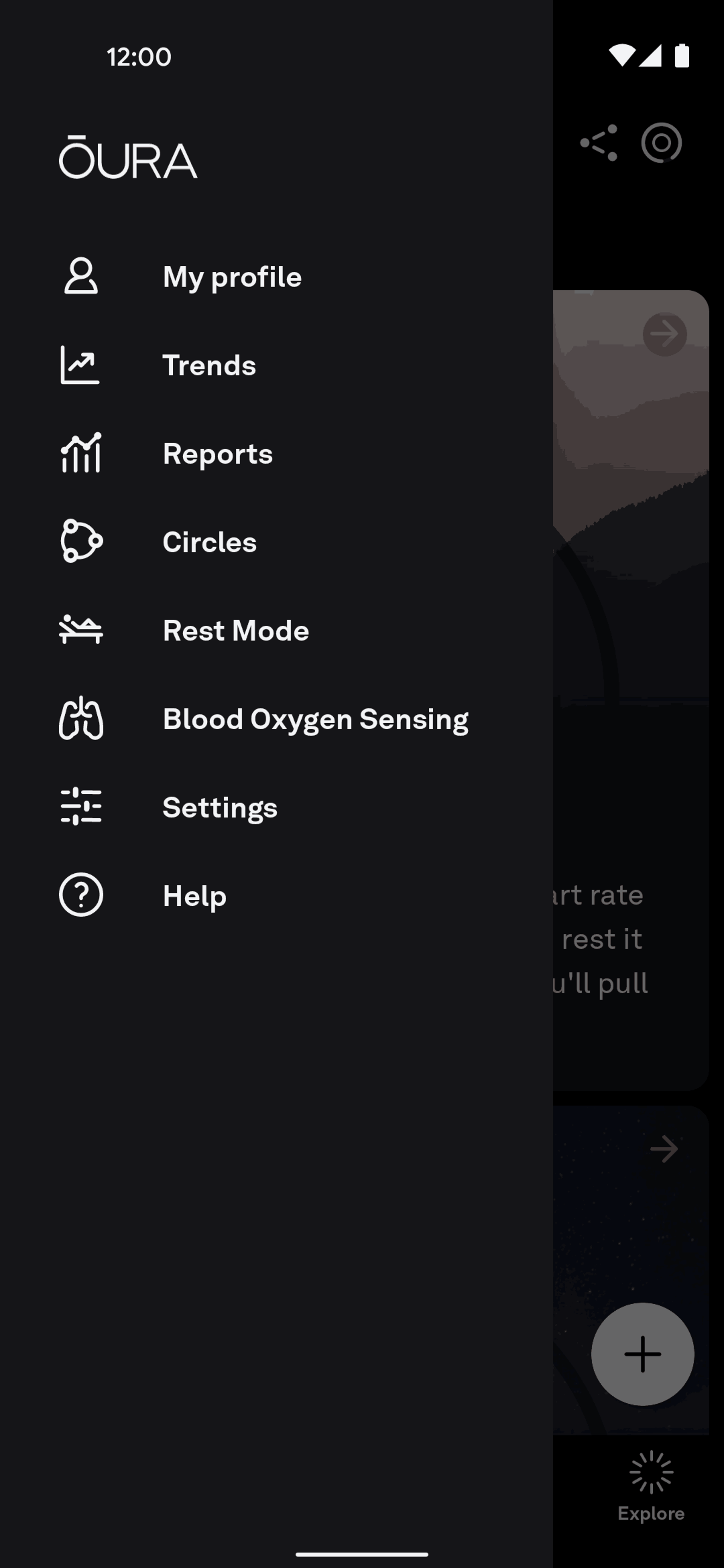 Oura Android Health & Fitness interface screenshot 9