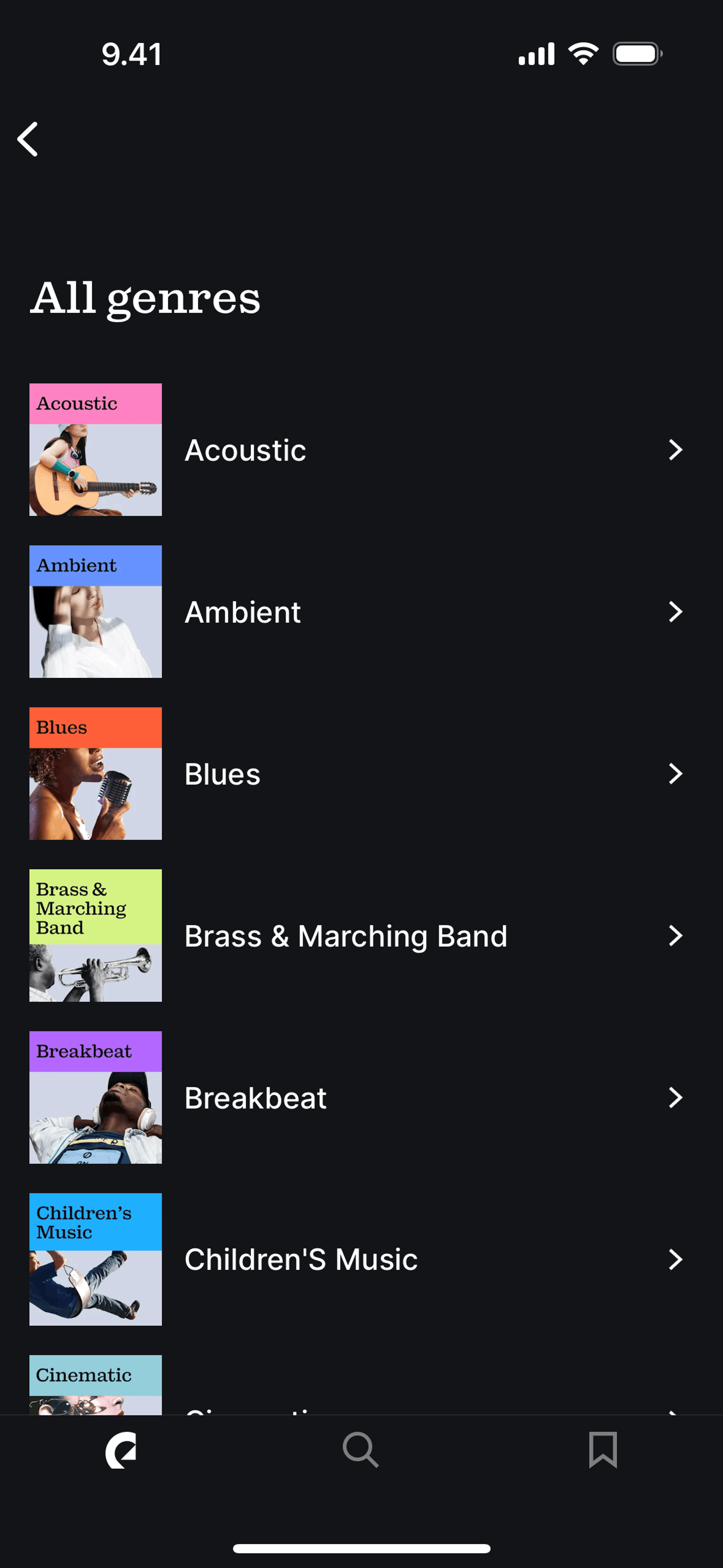 Epidemic Sound iOS Entertainment interface screenshot 18