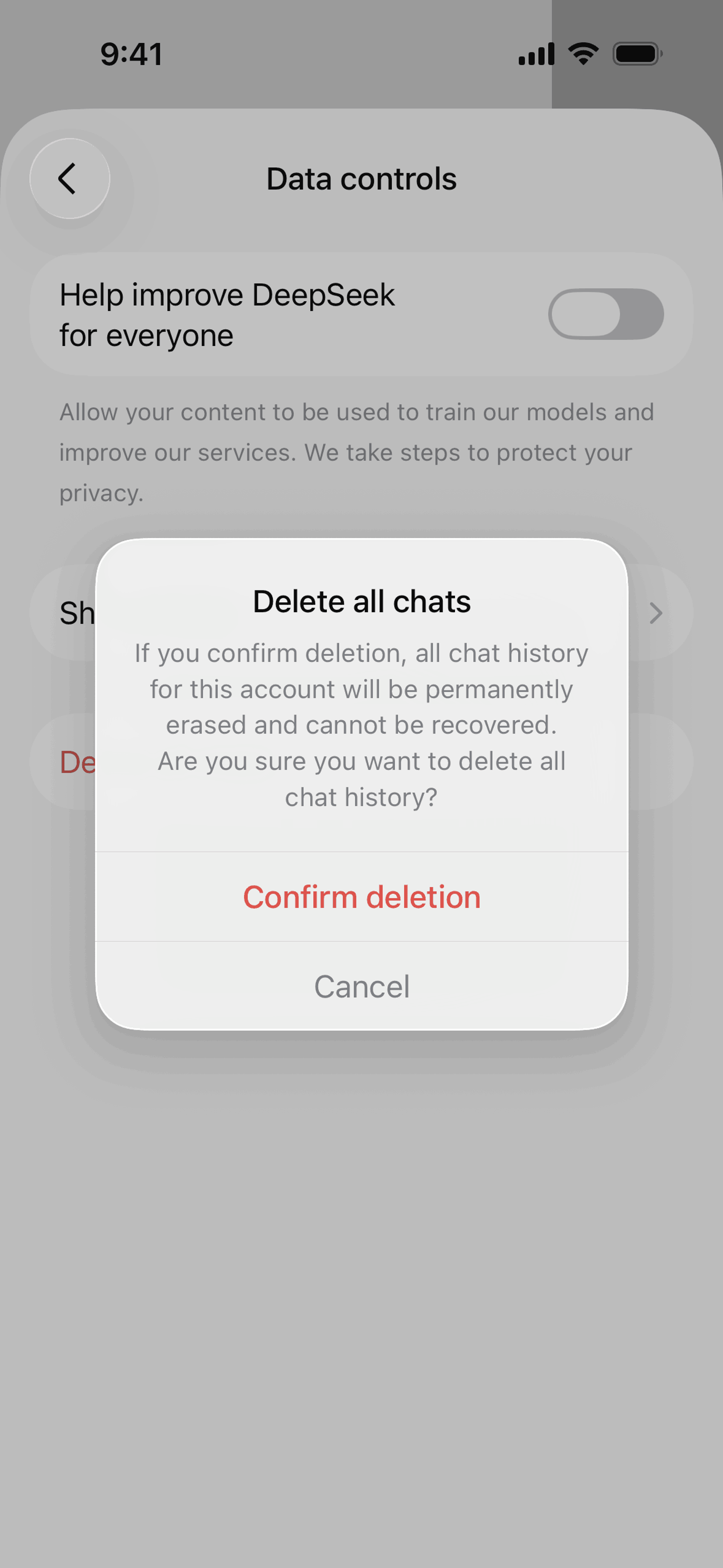 DeepSeek iOS Productivity interface screenshot 22