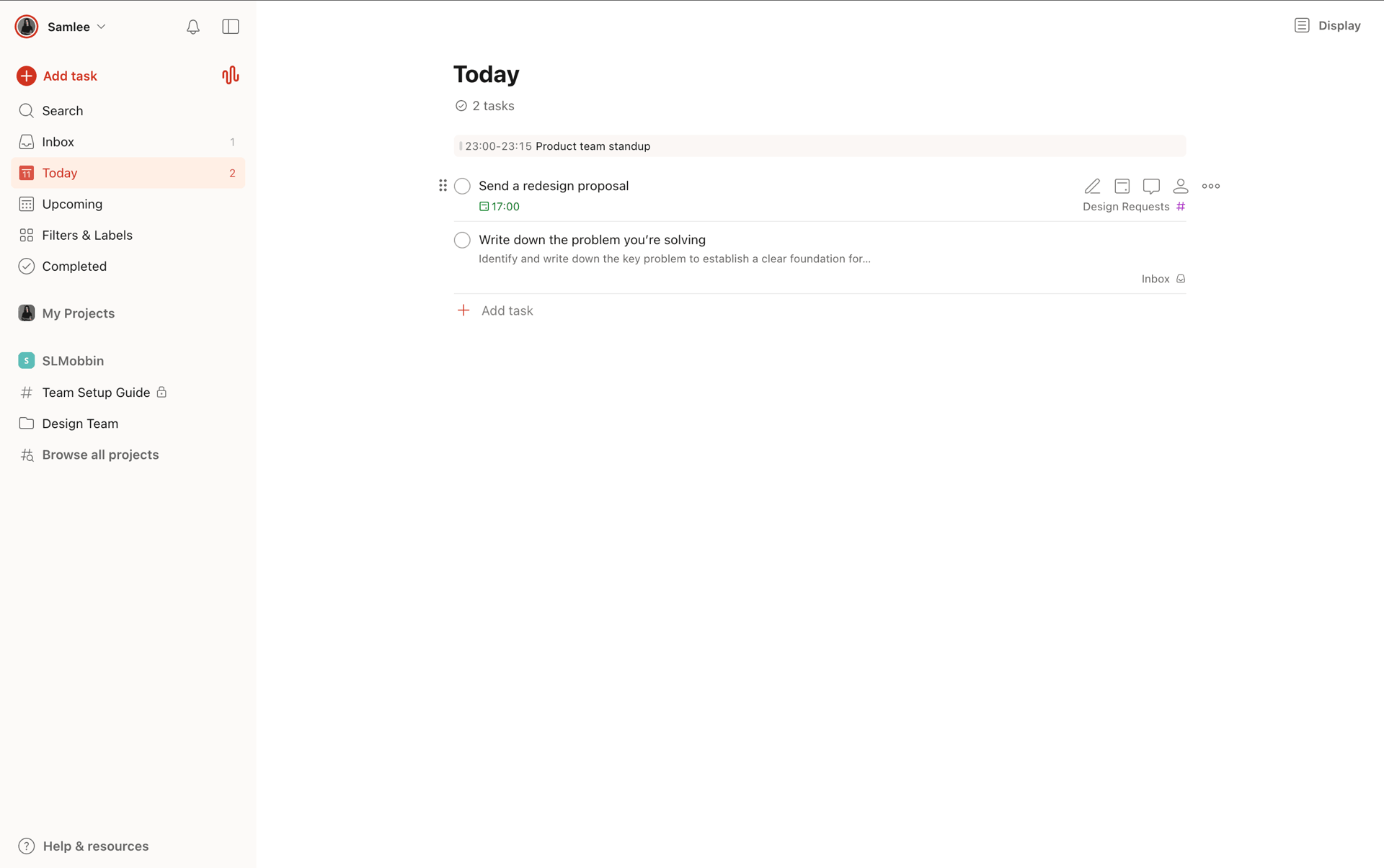 Todoist Web Collaboration interface screenshot 9