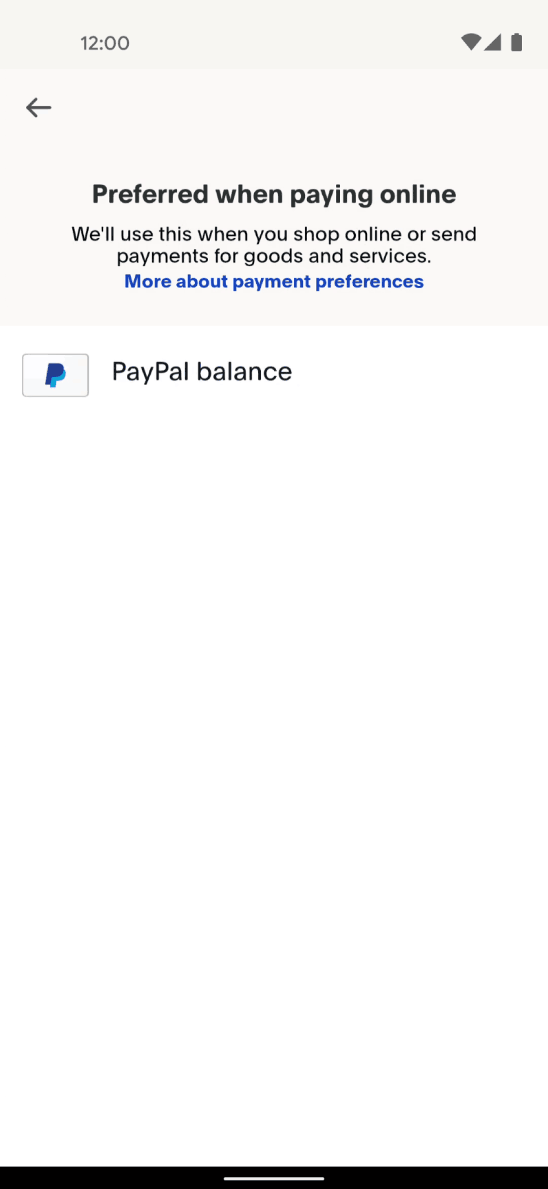 PayPal Android Finance interface screenshot 7