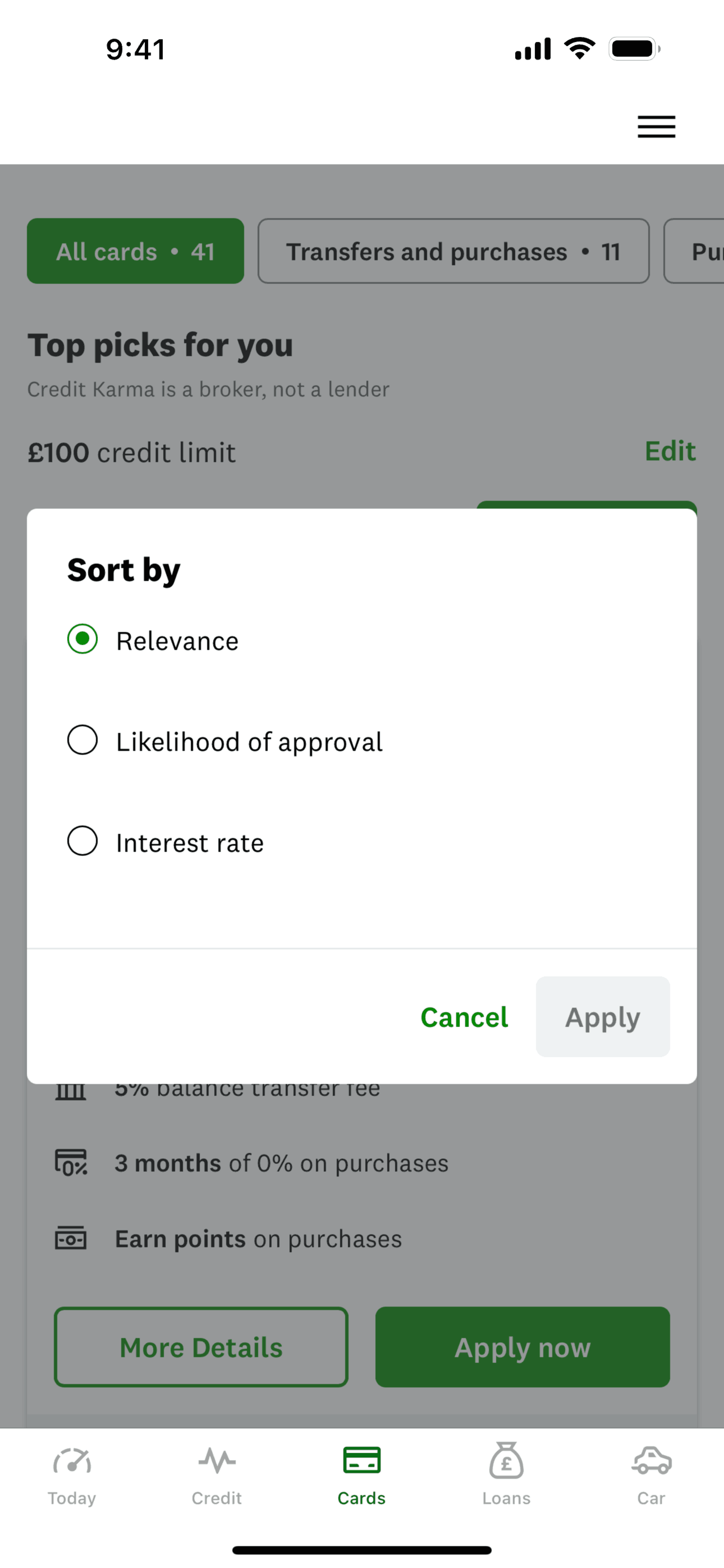 Credit Karma iOS Finance interface screenshot 18