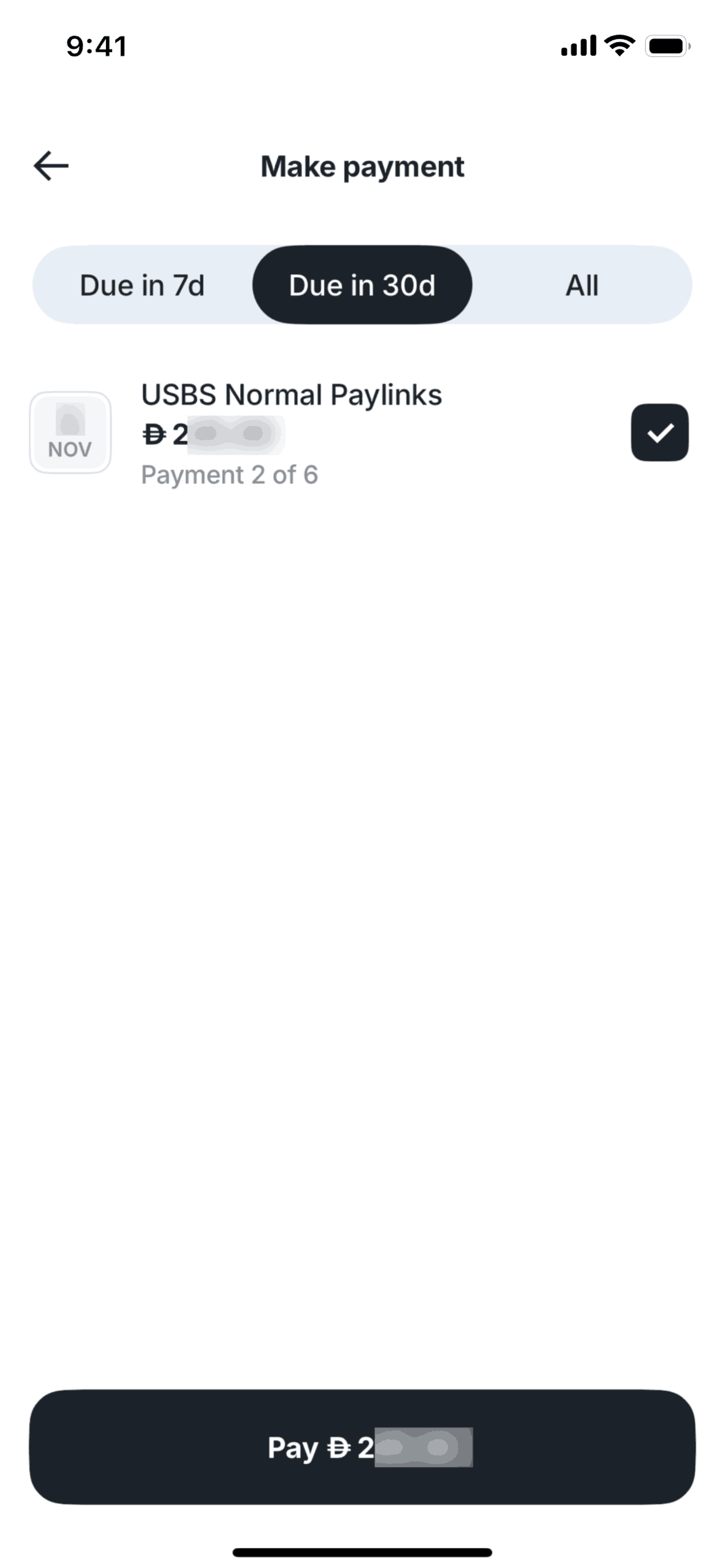 Tabby iOS Finance interface screenshot 16