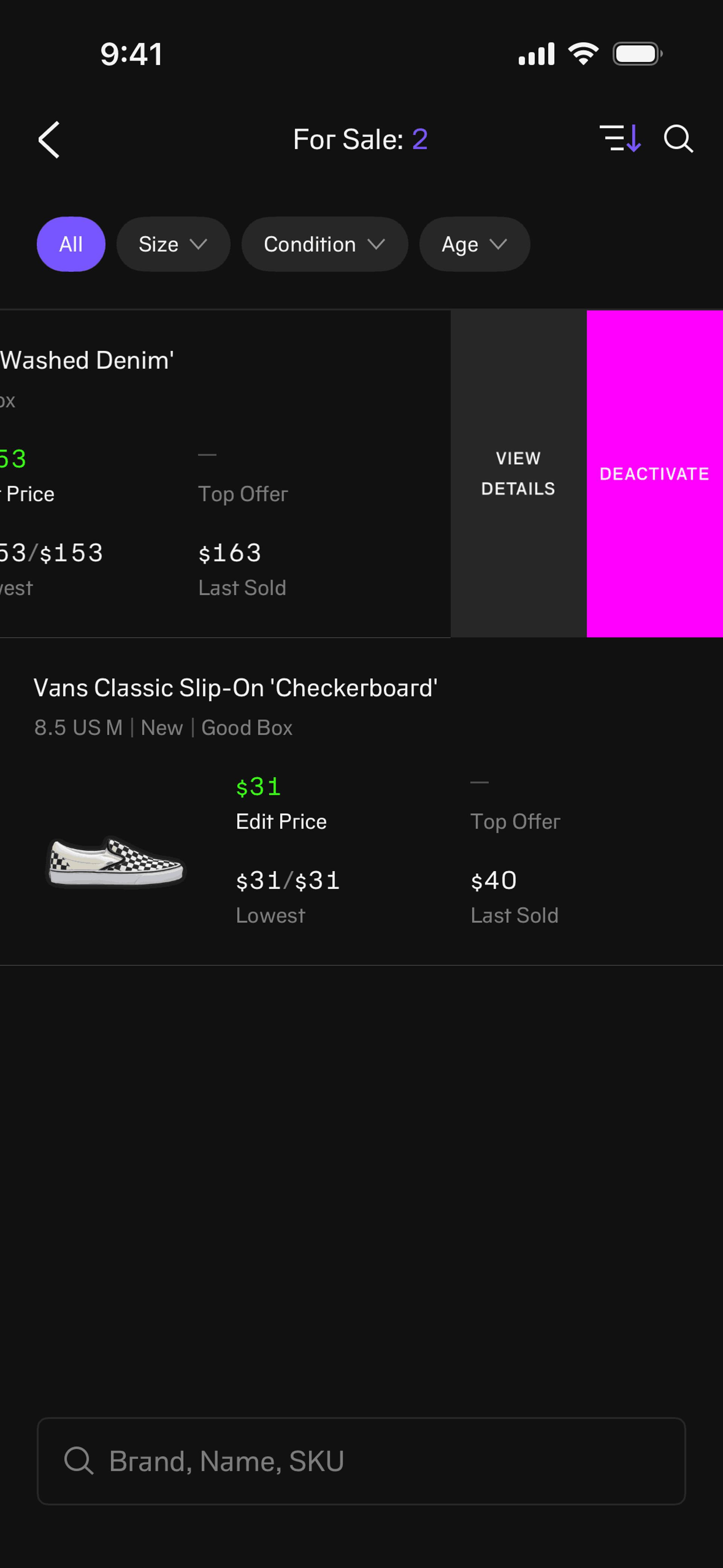 alias iOS Shopping interface screenshot 18