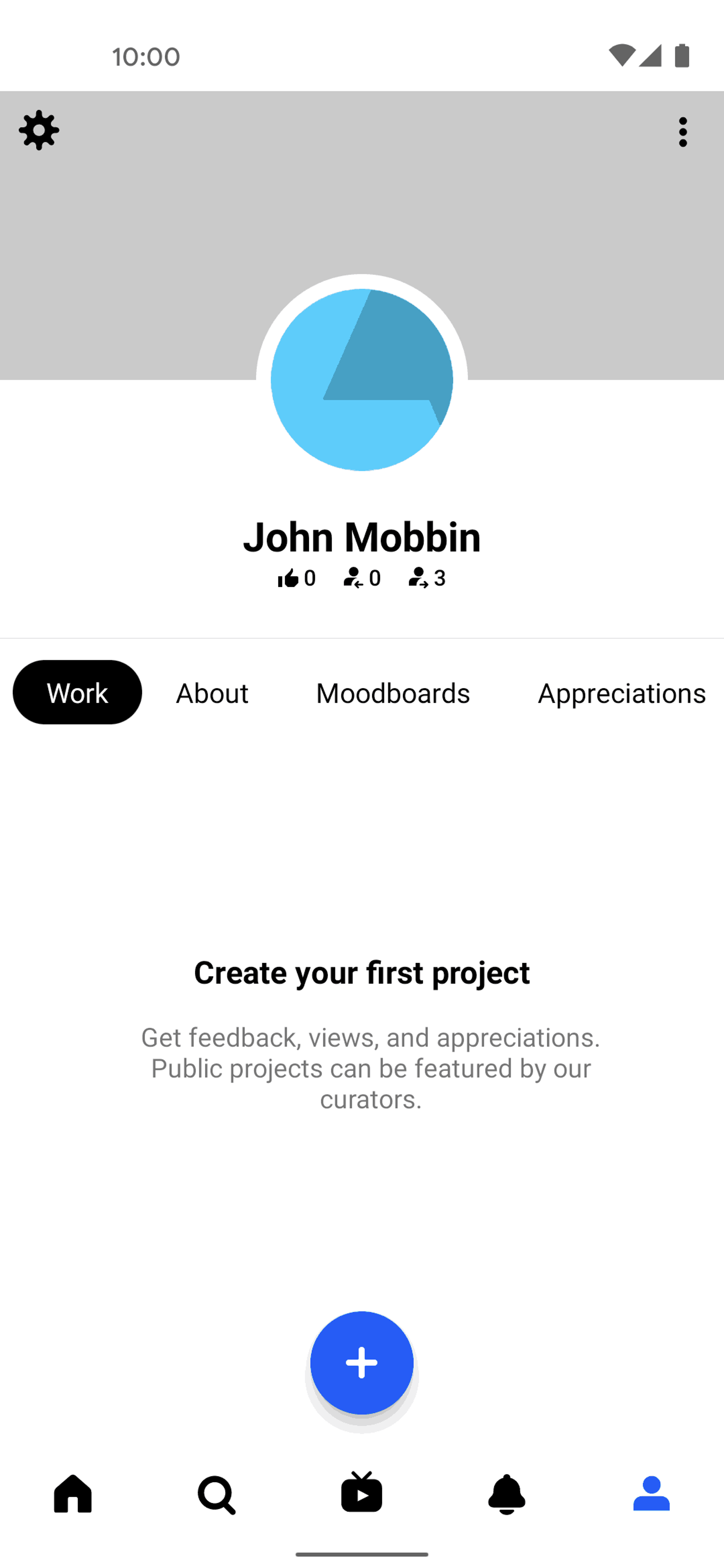 Behance Android Social Networking interface screenshot 3