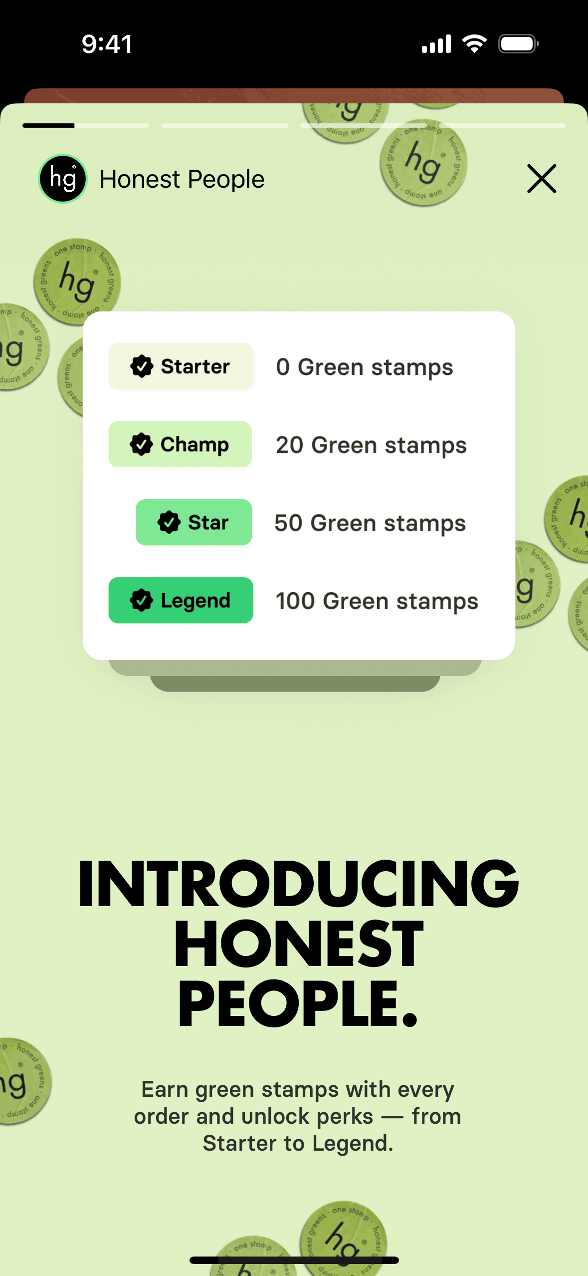 Honest Greens iOS Food & Drink interface screenshot 6