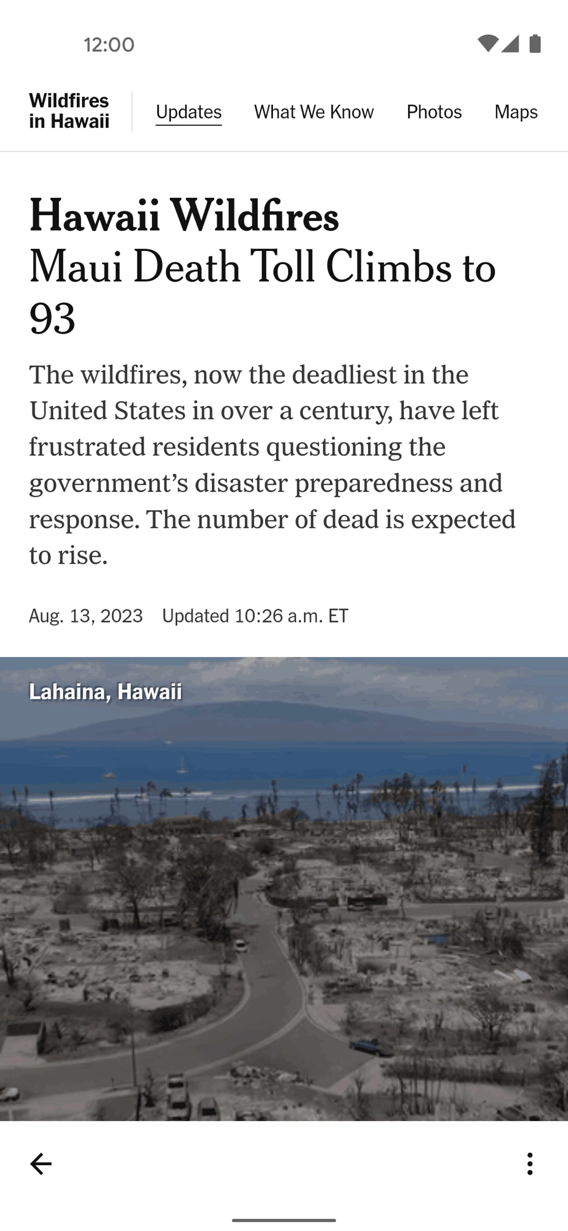 The New York Times Android News interface screenshot 15