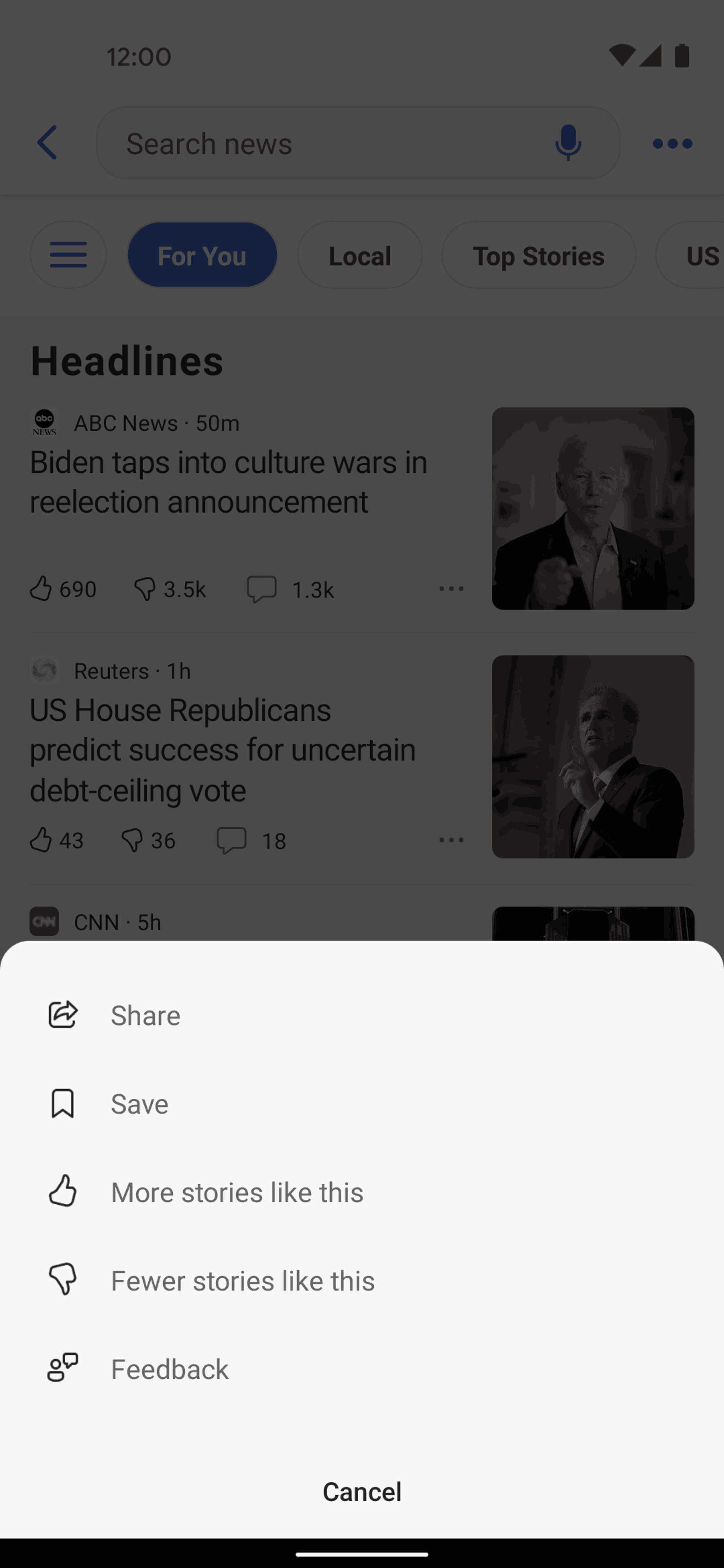 Bing Android AI interface screenshot 6