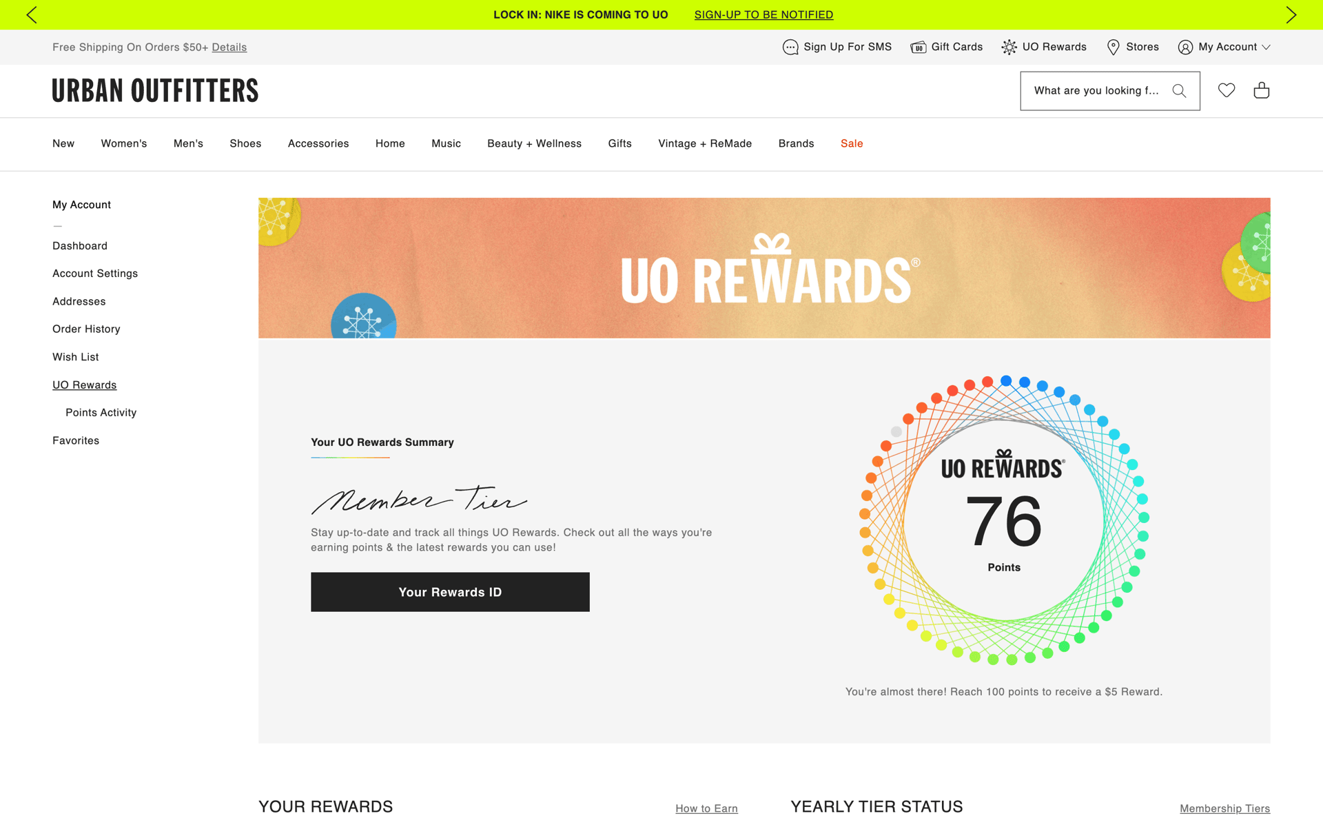 Urban Outfitters Web Shopping interface screenshot 4