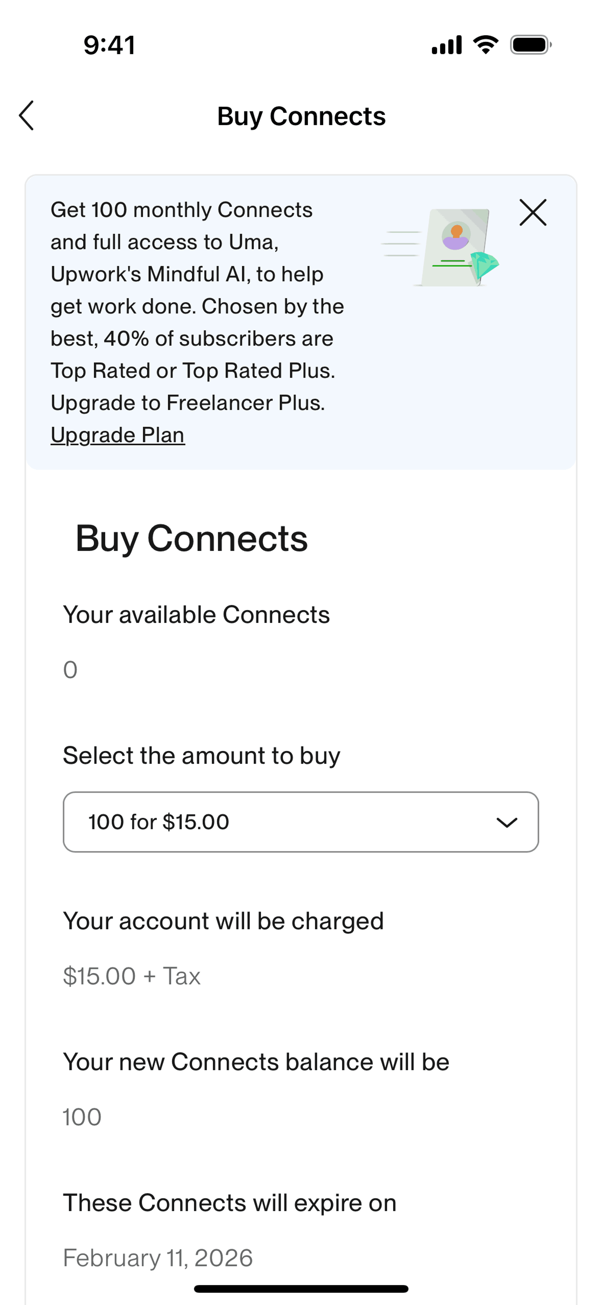 Upwork iOS Business interface screenshot 7