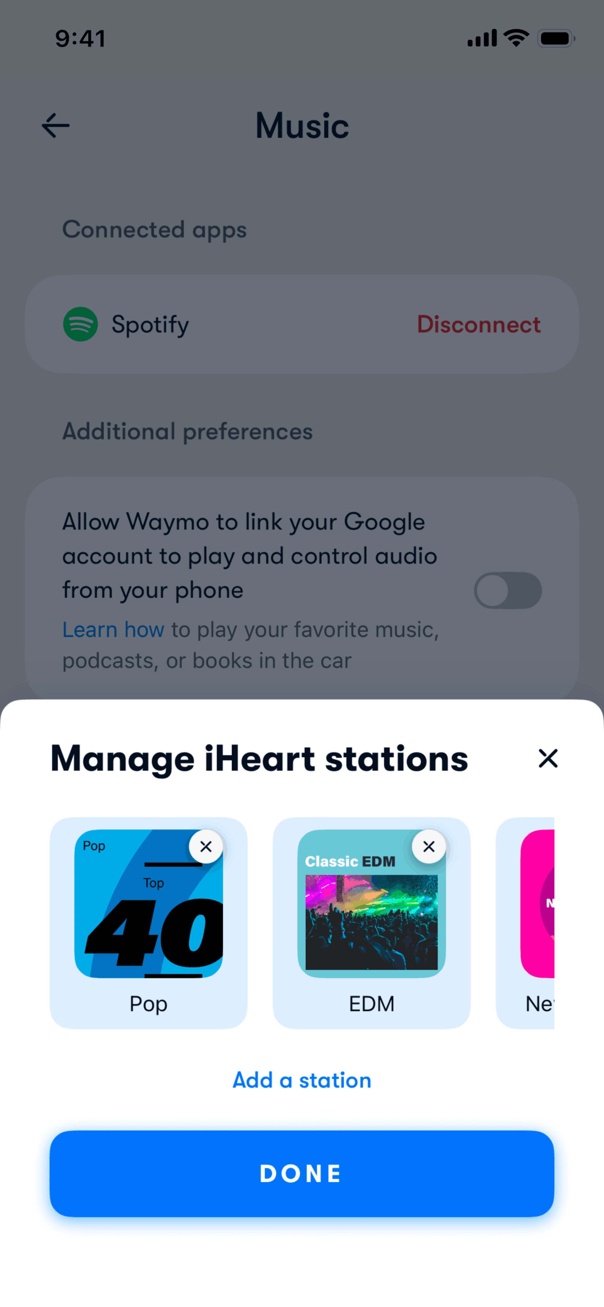 Waymo iOS Travel & Transportation interface screenshot 13