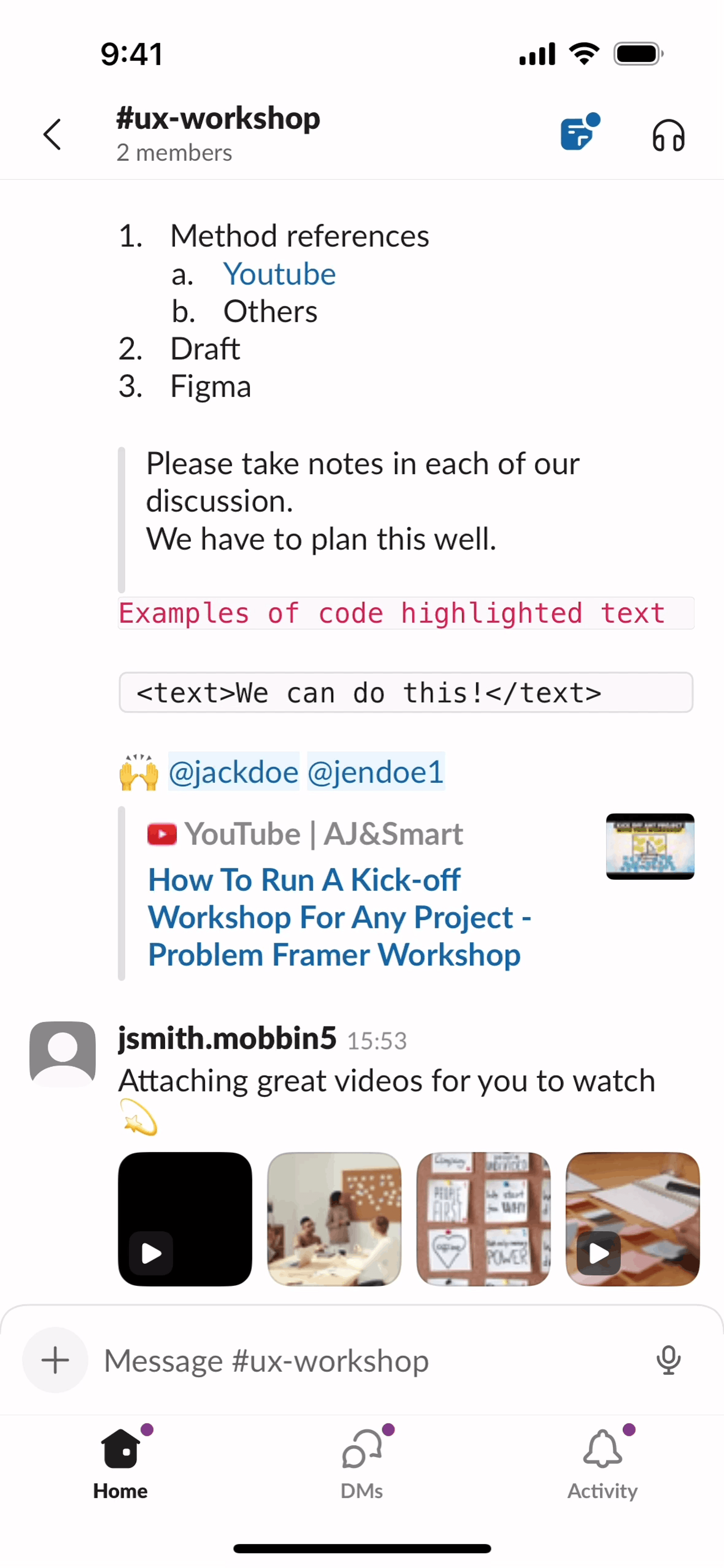 Slack iOS Business interface screenshot 2