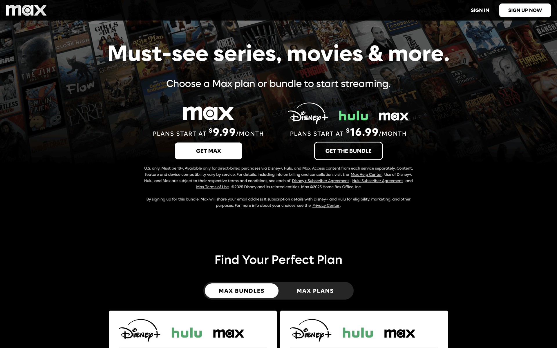 HBO Max Web Entertainment interface screenshot 1