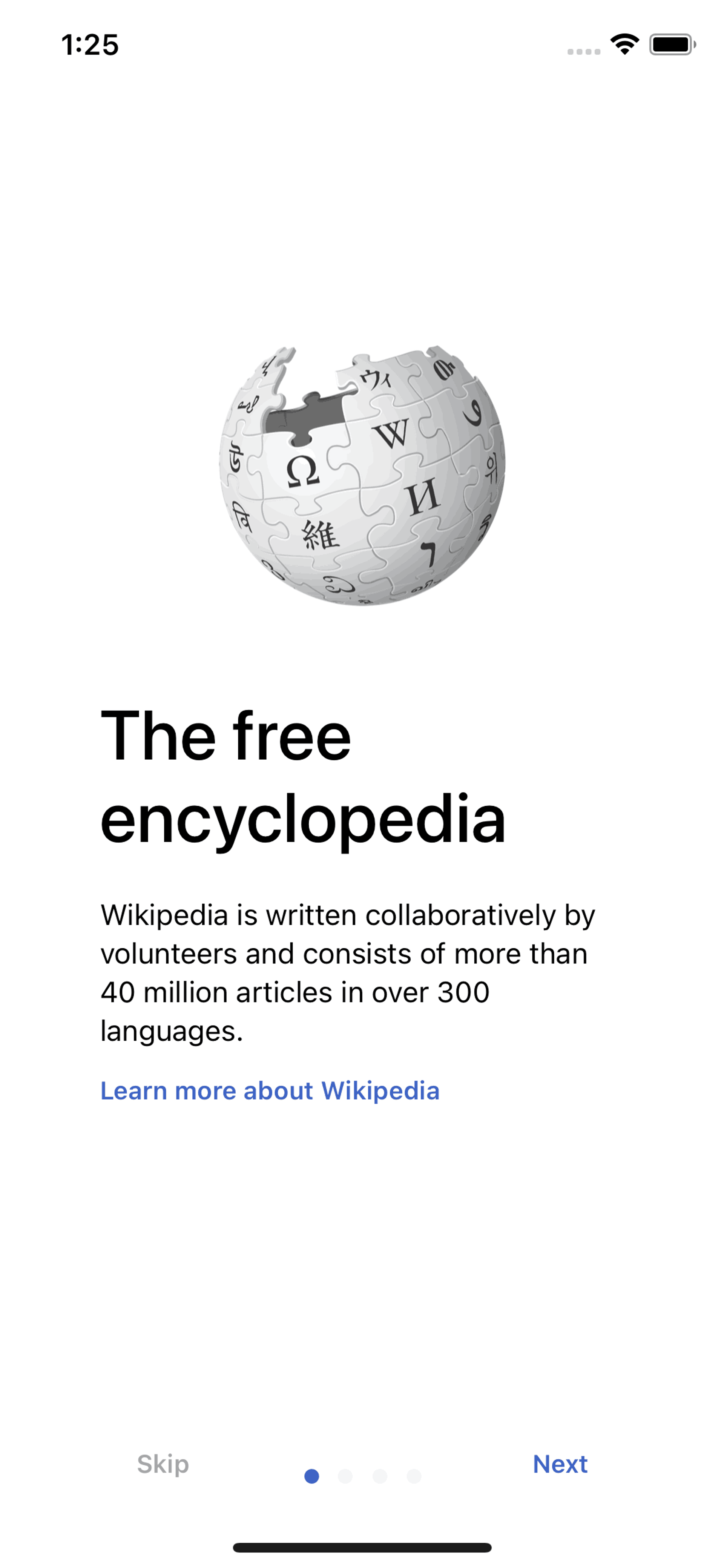 Wikipedia iOS Reference interface screenshot 2