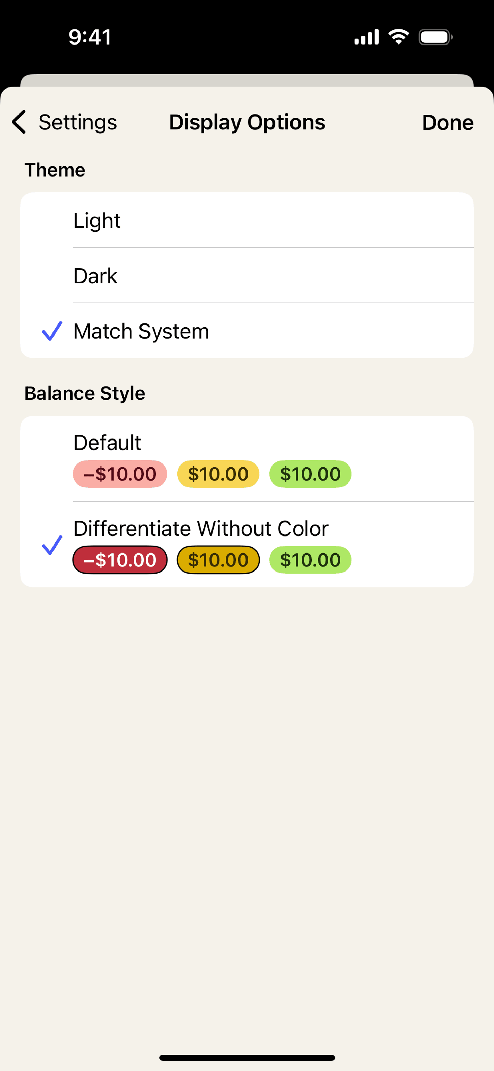YNAB iOS Finance interface screenshot 3