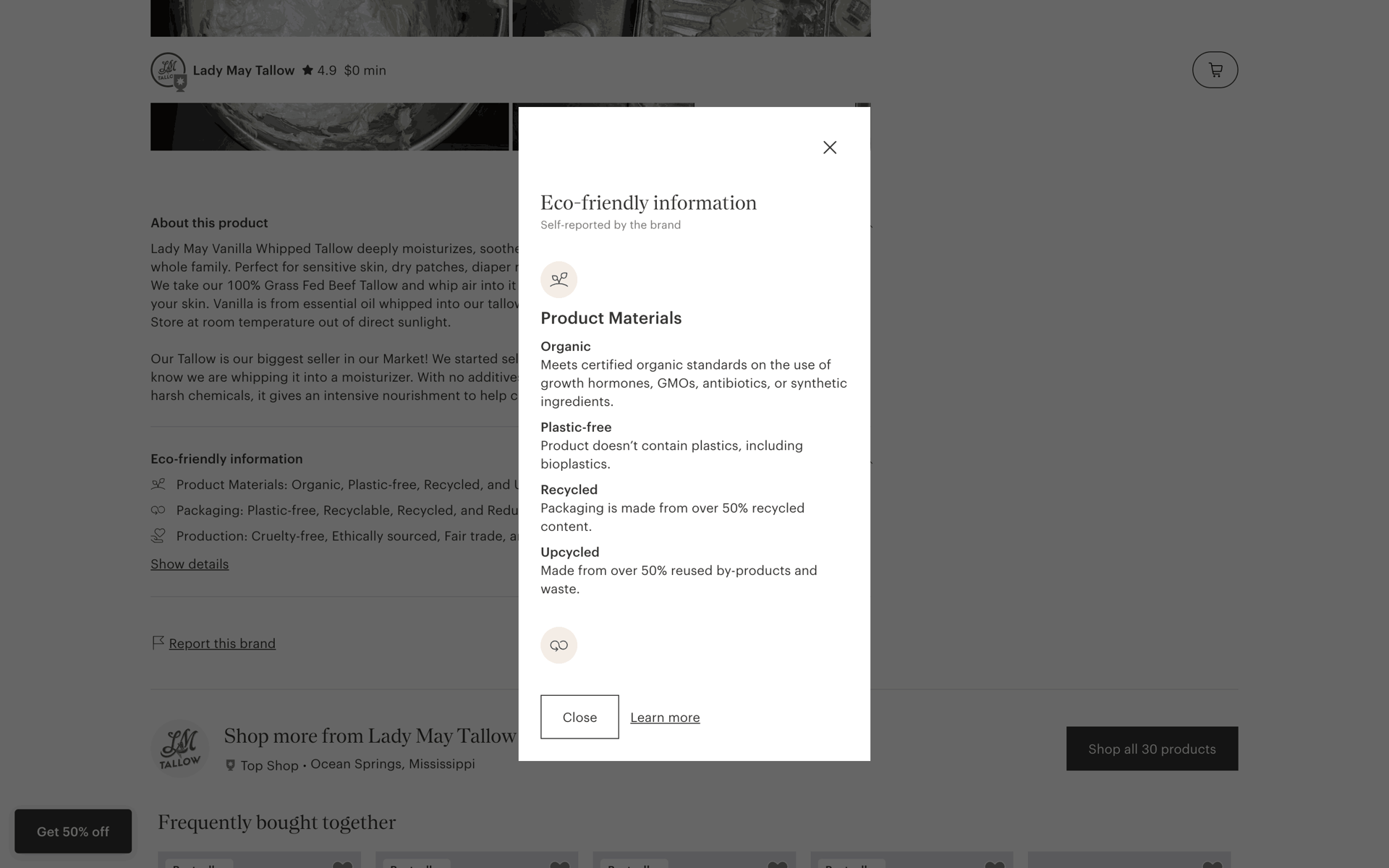 Faire Web Business interface screenshot 4