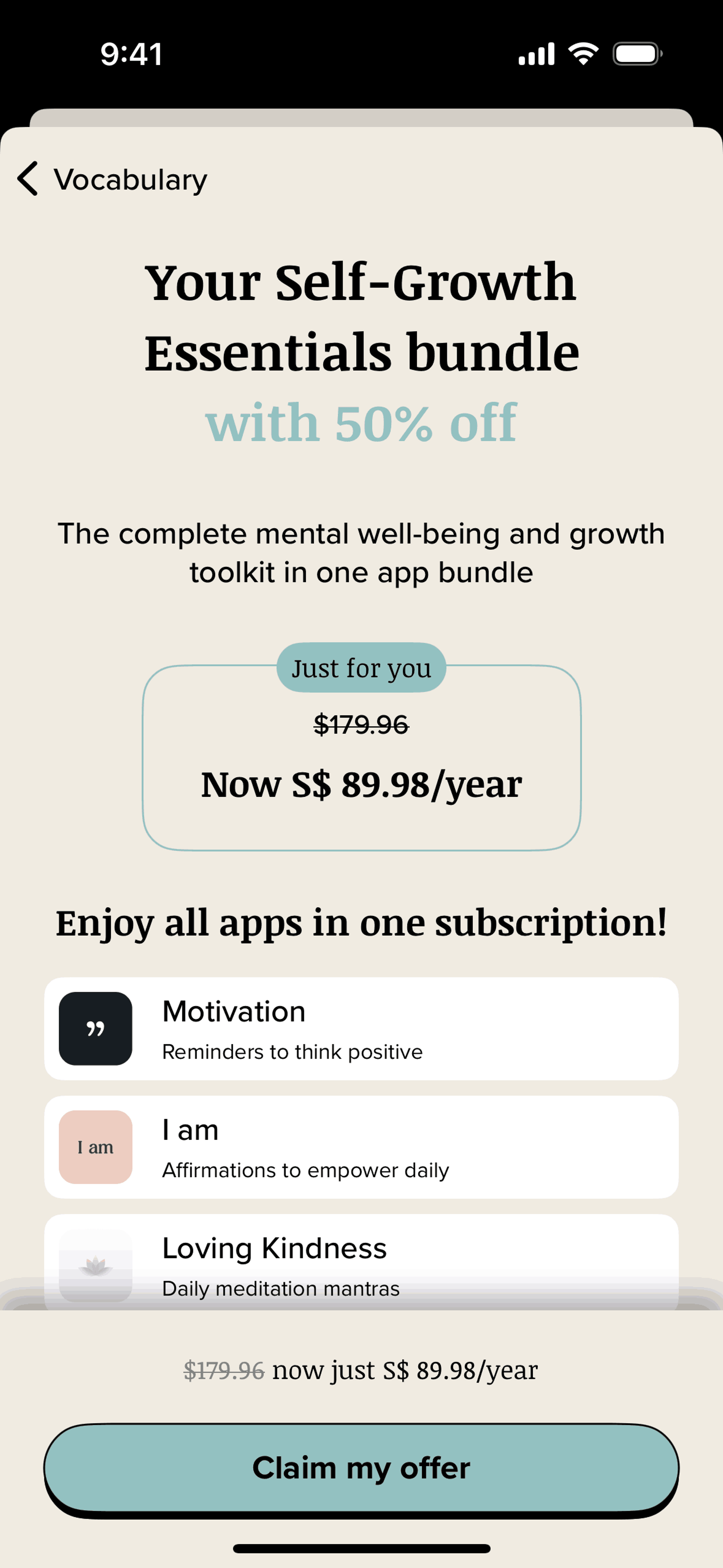 Vocabulary iOS Education interface screenshot 8