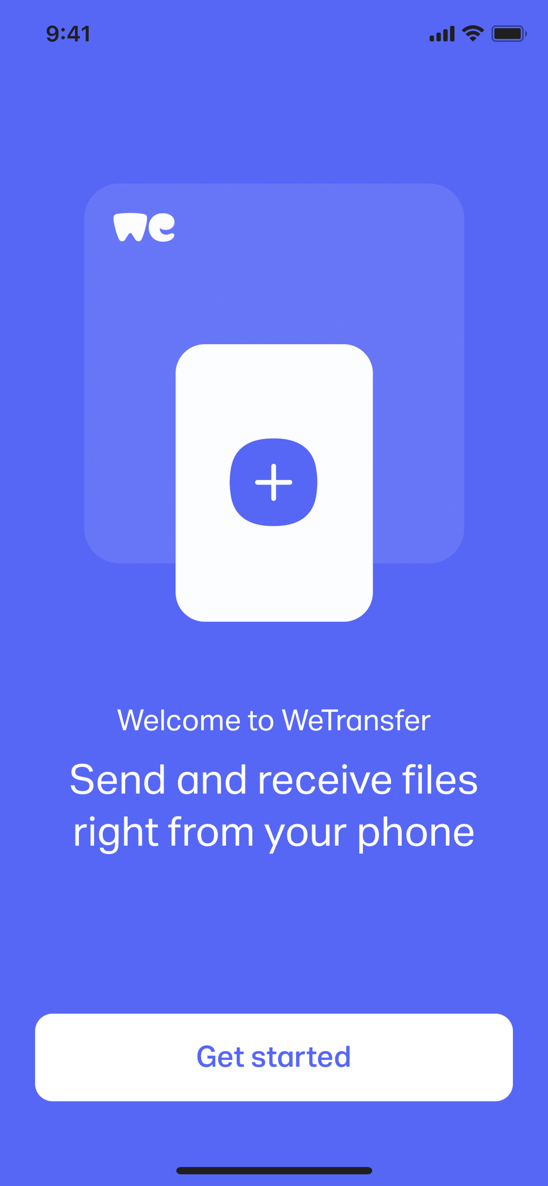 WeTransfer iOS Productivity interface screenshot 4