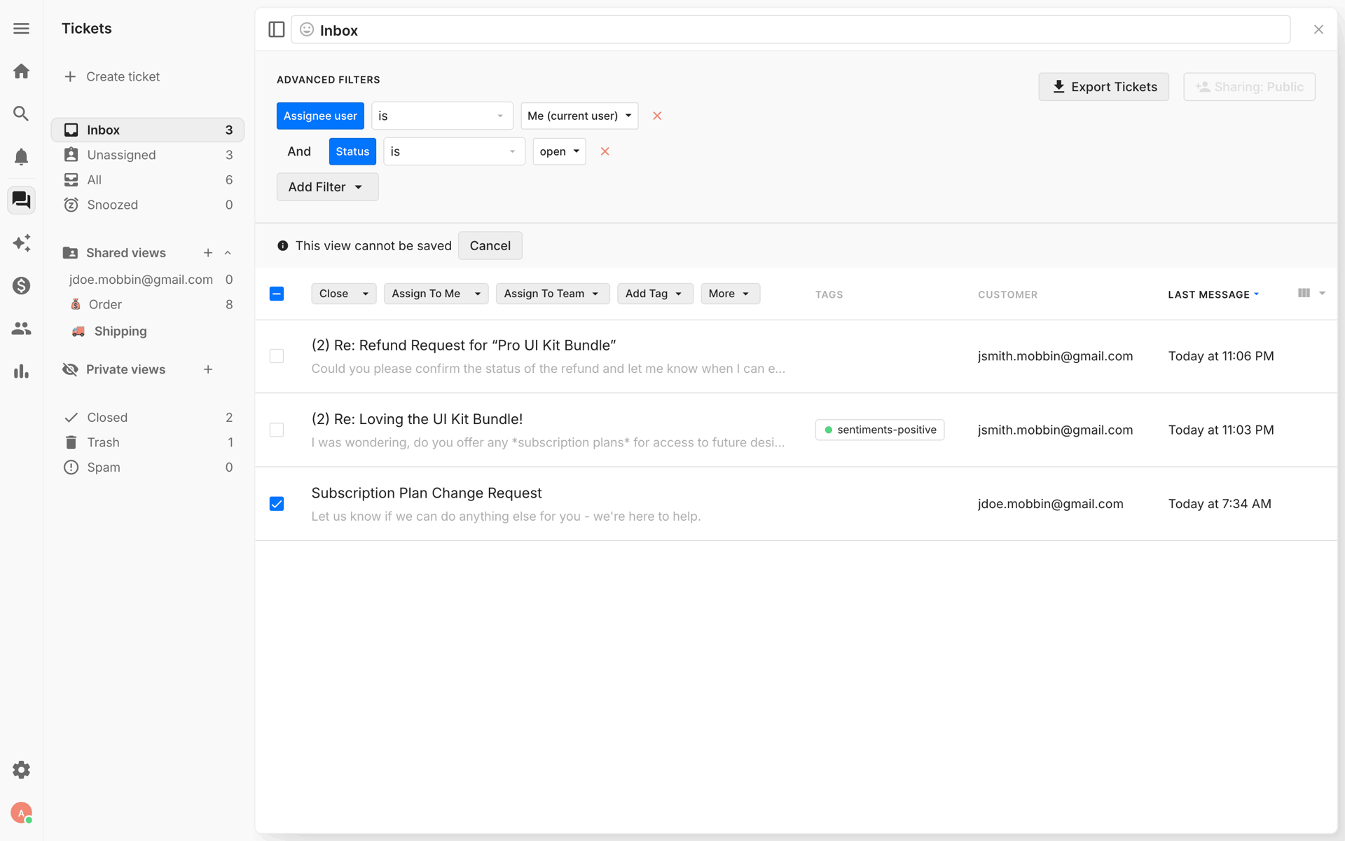 Gorgias Web Business interface screenshot 3