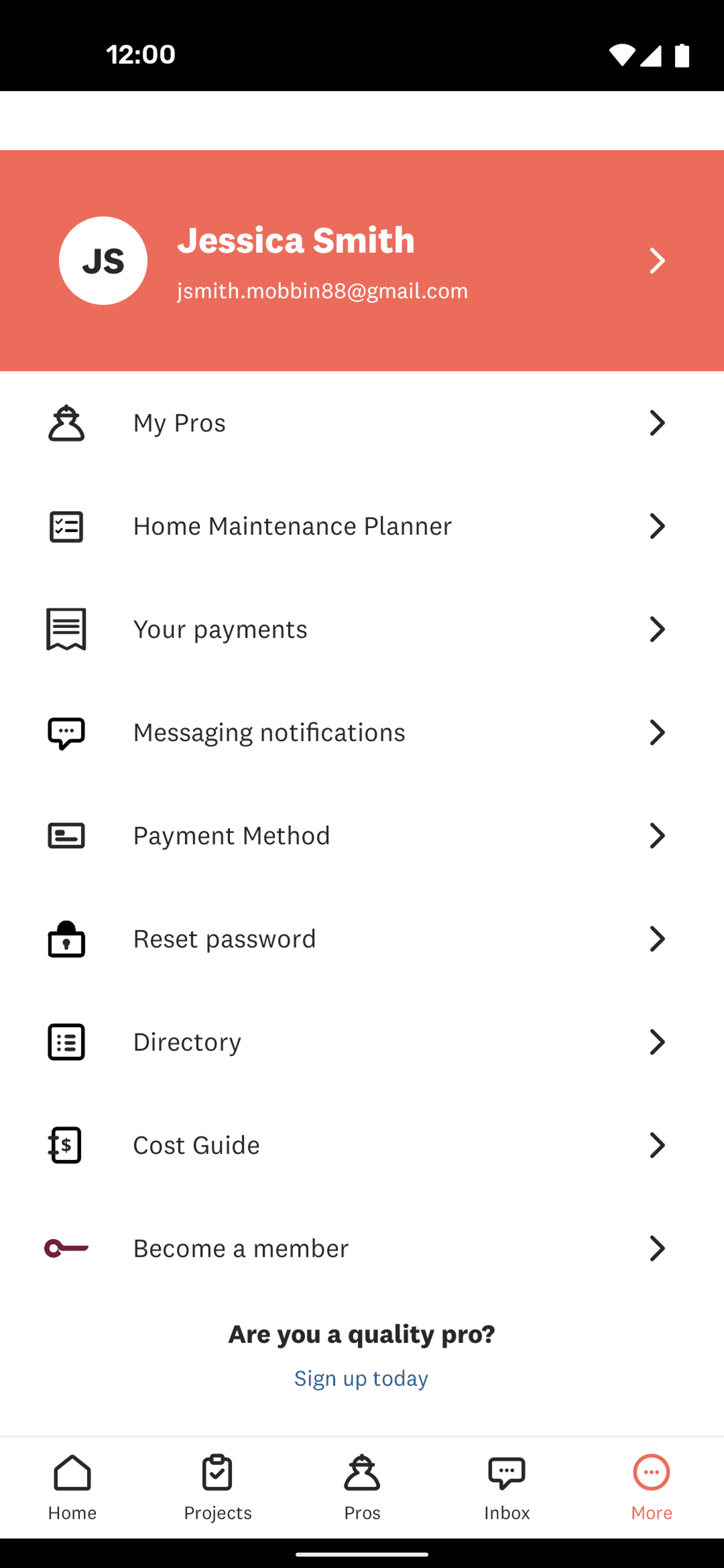 Angi Android Lifestyle interface screenshot 8