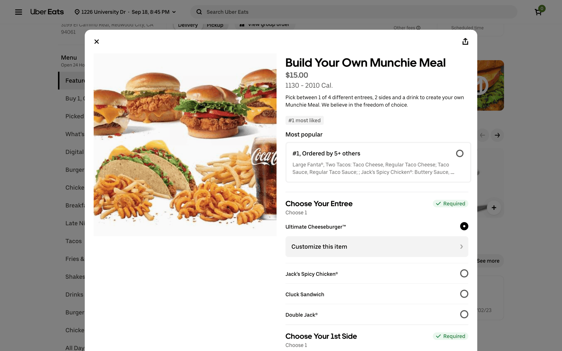 Uber Eats Web Food & Drink interface screenshot 8