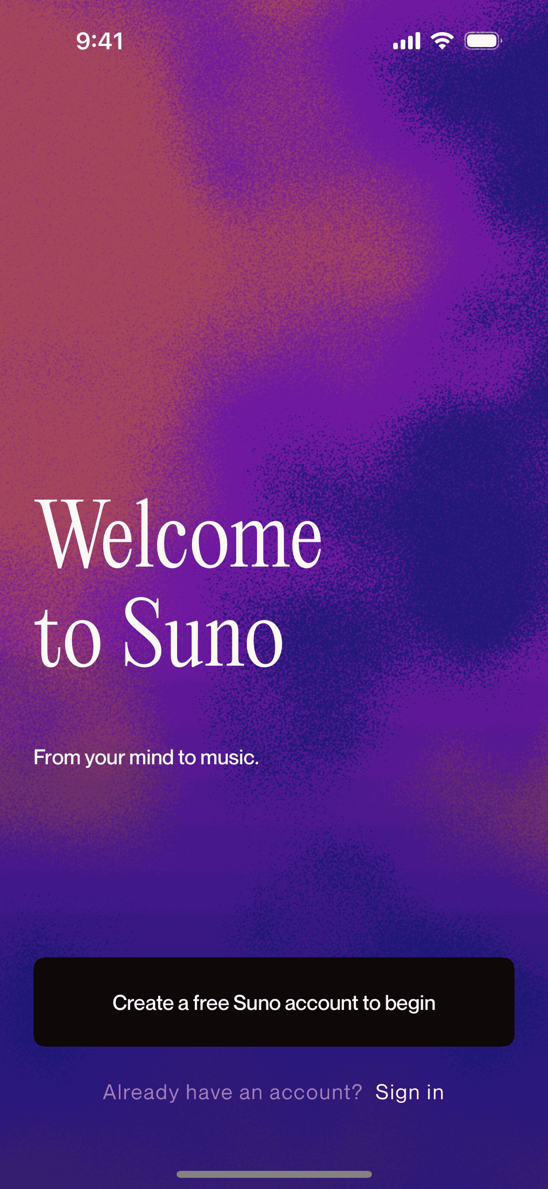 Suno iOS AI interface screenshot 3