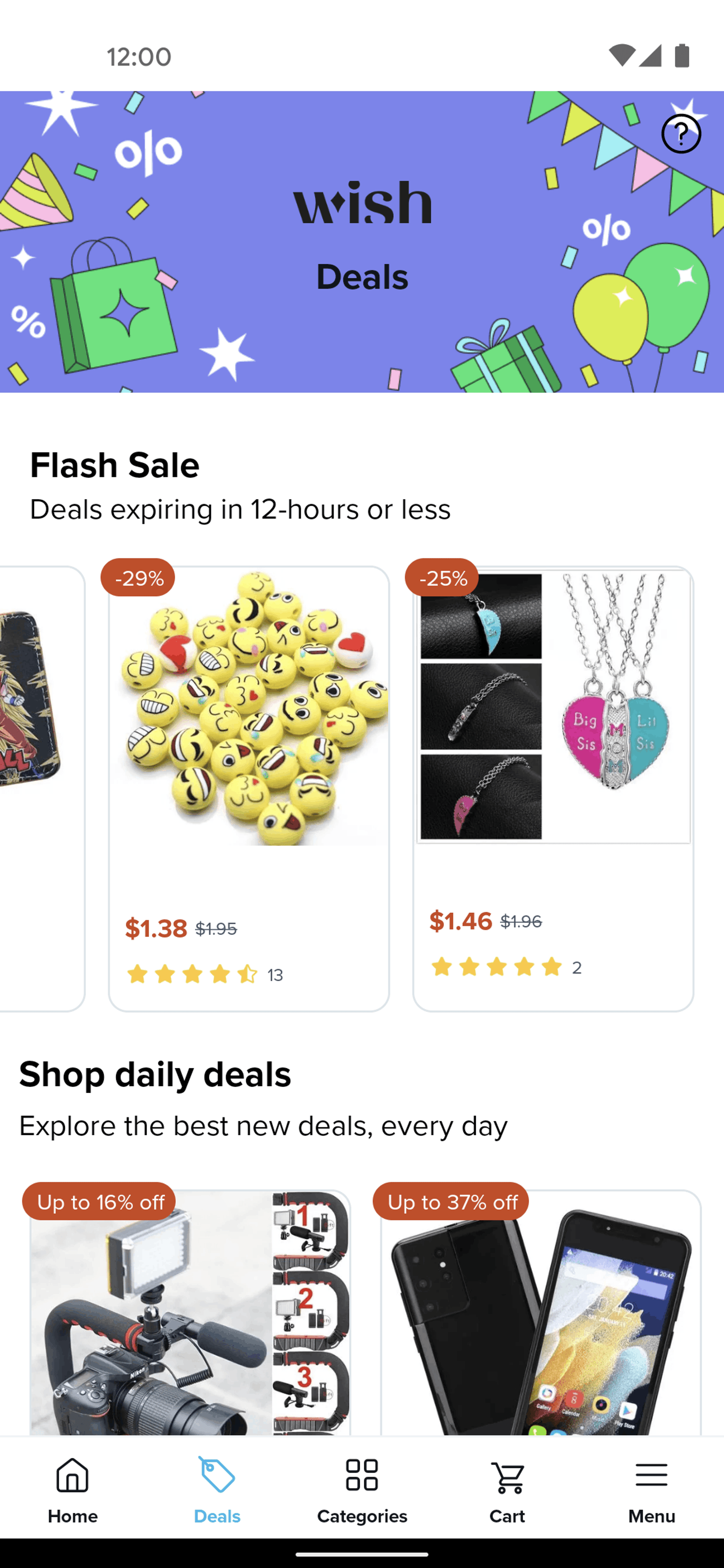 Wish Android Shopping interface screenshot 6