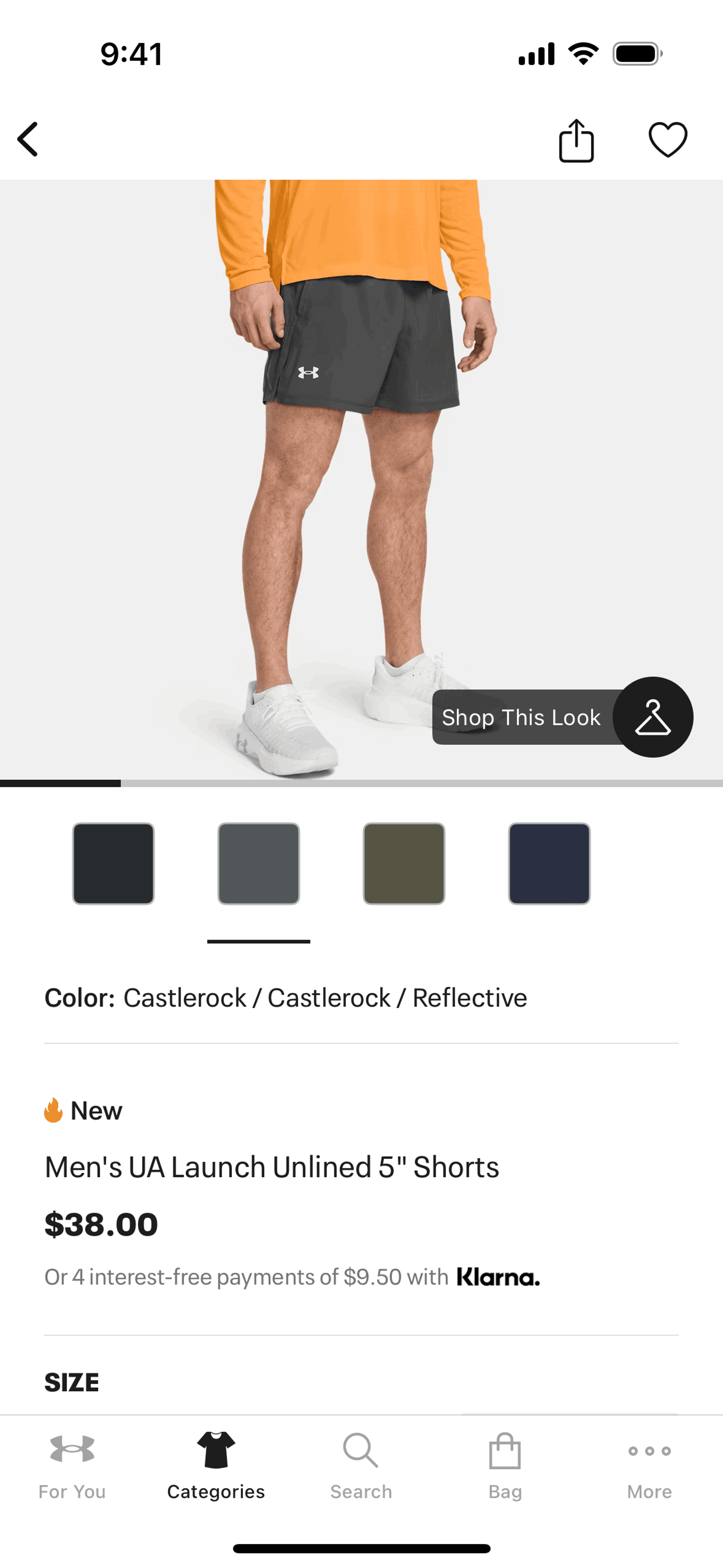 Under Armour iOS Shopping interface screenshot 20