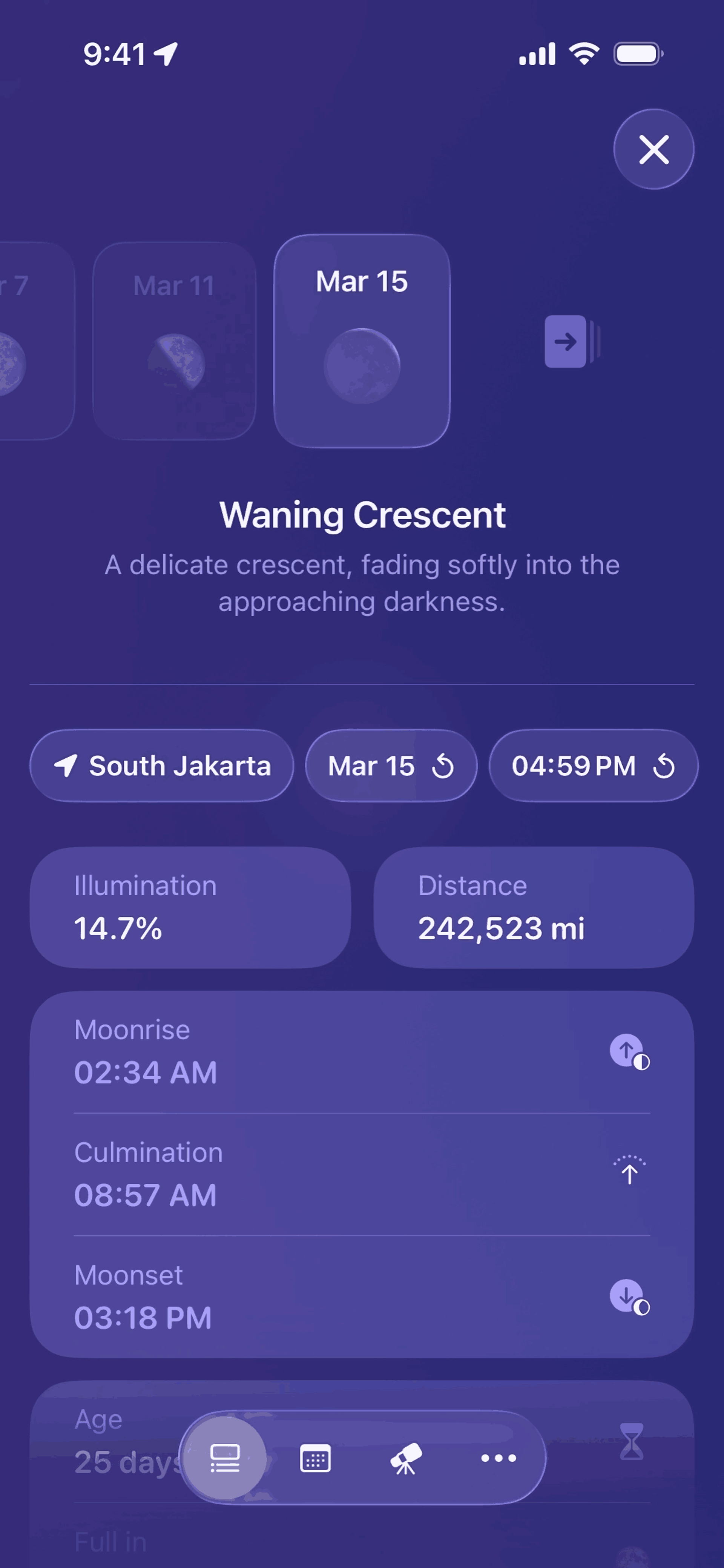 Moonlitt iOS night interface screenshot 24