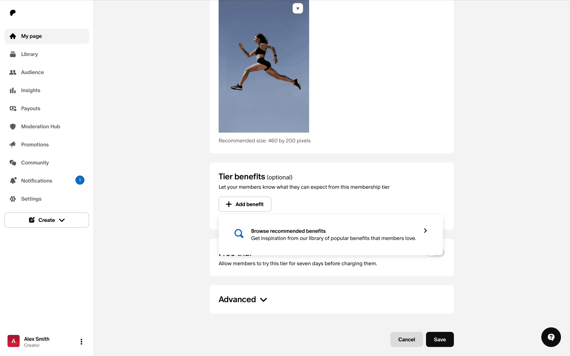 Patreon Web Social Networking interface screenshot 24