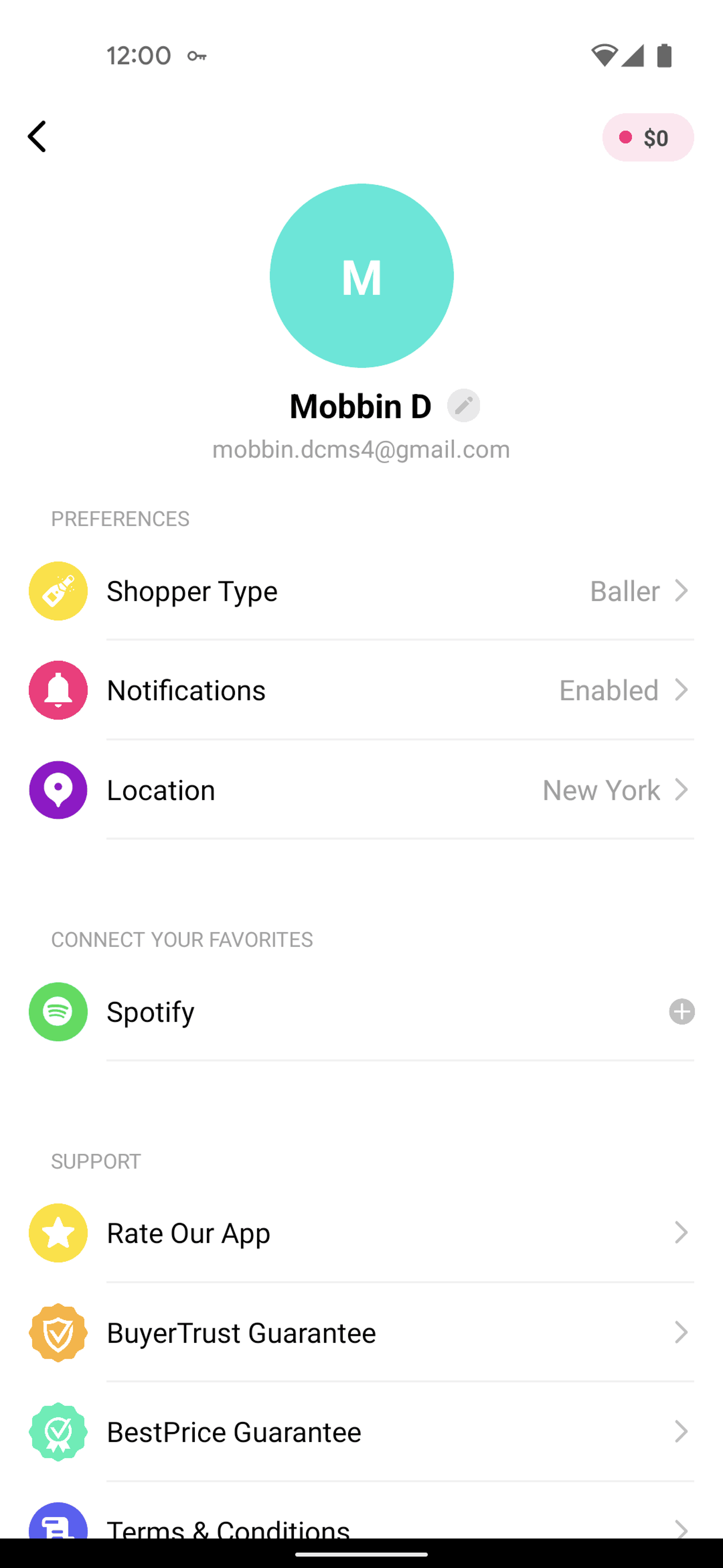TickPick Android Entertainment interface screenshot 22